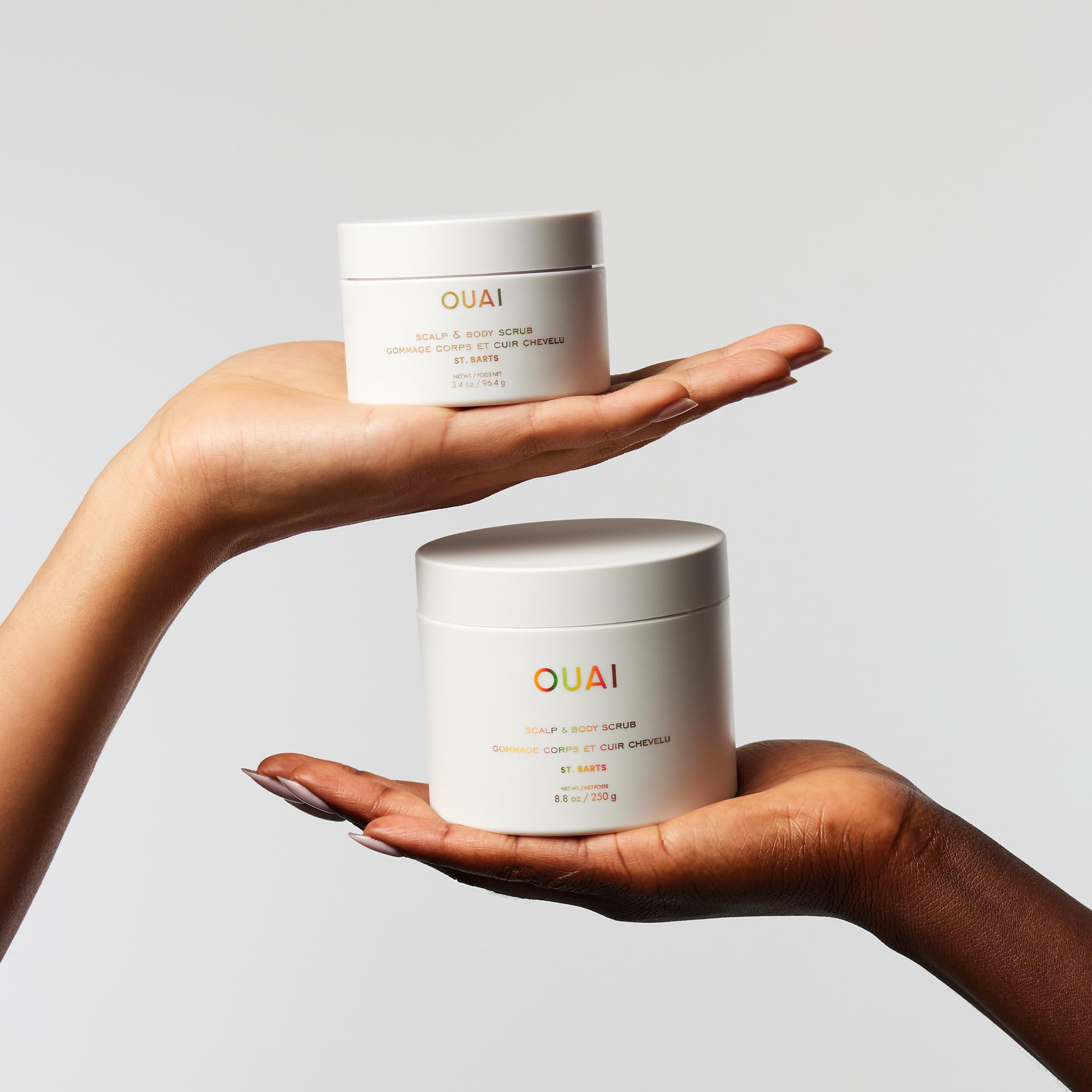 OUAI Scalp & Body Scrub, St. Barts Travel Size - Exfoliating Body Scrub with Sugar & Coconut Oil Blend for Smooth, Moisturized Skin - Gentle Scalp Exfoliator for Removing Product Build Up (3.4 oz) OUAI buy supplements canada