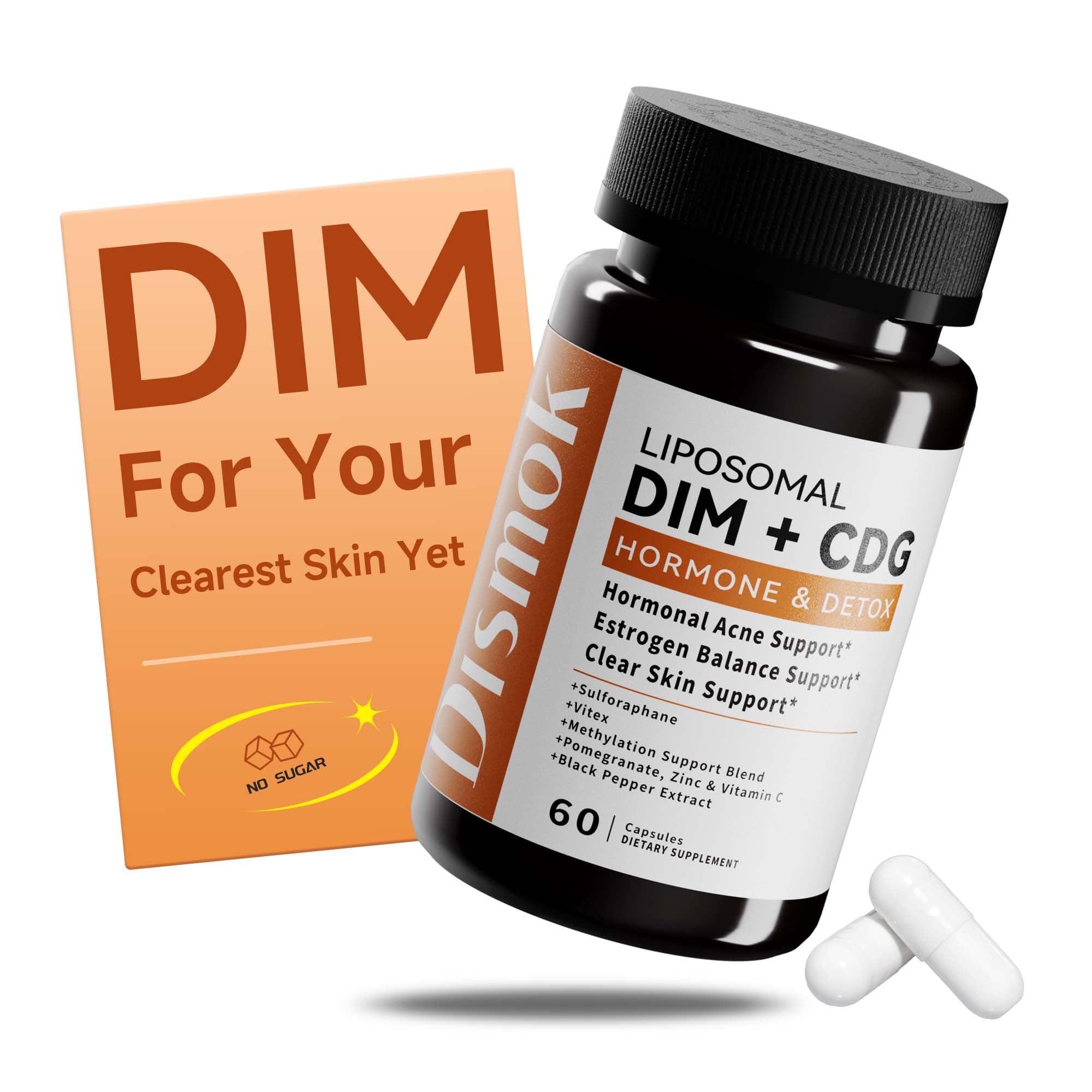 DIM Supplement 400 mg | Advanced Liposomal Multi-Action Complex for Estrogen Balance in Women & Men | Supports Hormonal Acne, Healthy Estrogen Metabolism & Clear Skin | Third-Party Tested Dismok buy supplements canada