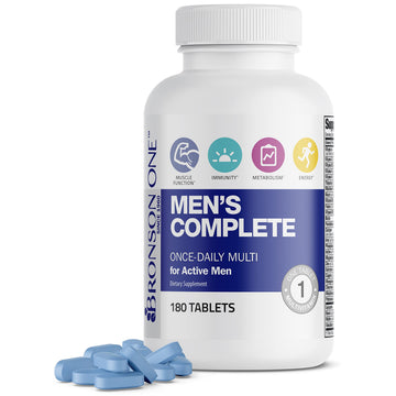 Bronson ONE Daily Men’s Complete Multivitamin Multimineral Once-Daily Multi for Active Men, 180 Tablets Bronson buy supplements canada