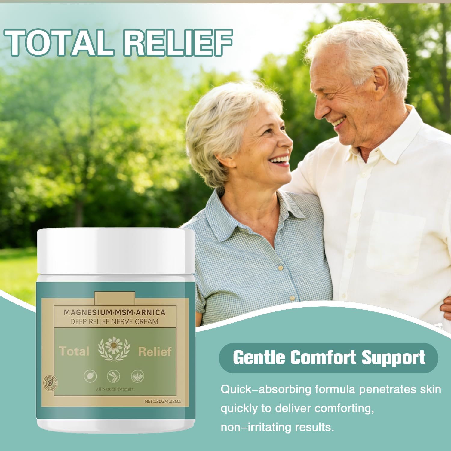 HANGWON Total Relief Magnesium Soothing Cream Advanced nerve Comfort with Arnica, Menthol, MSM,Fast-Absorbing for Relief Joint, Feet, Hands, Legs, Muscles, and Waist, Natural Ingredient -4floz/114g HANGWON buy supplements canada