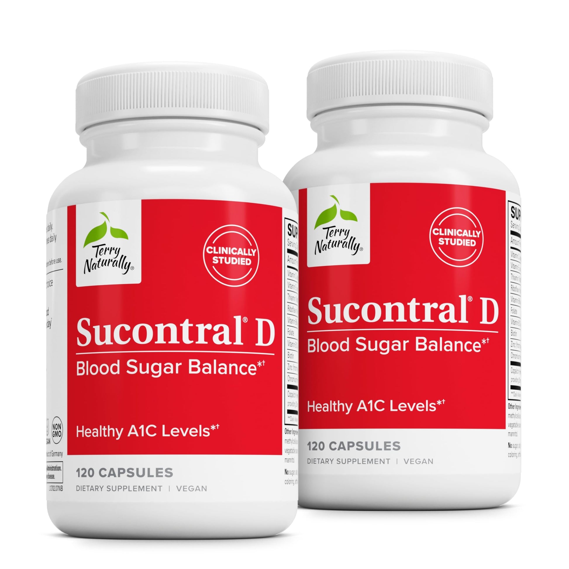 Terry Naturally Sucontral D - B-Complex & Folate Supplement - Carbohydrate Metabolism Support - Vitamin & Mineral Supplement with Zinc & Chromium - 120 Capsules (Pack of 2) Terry Naturally buy supplements canada