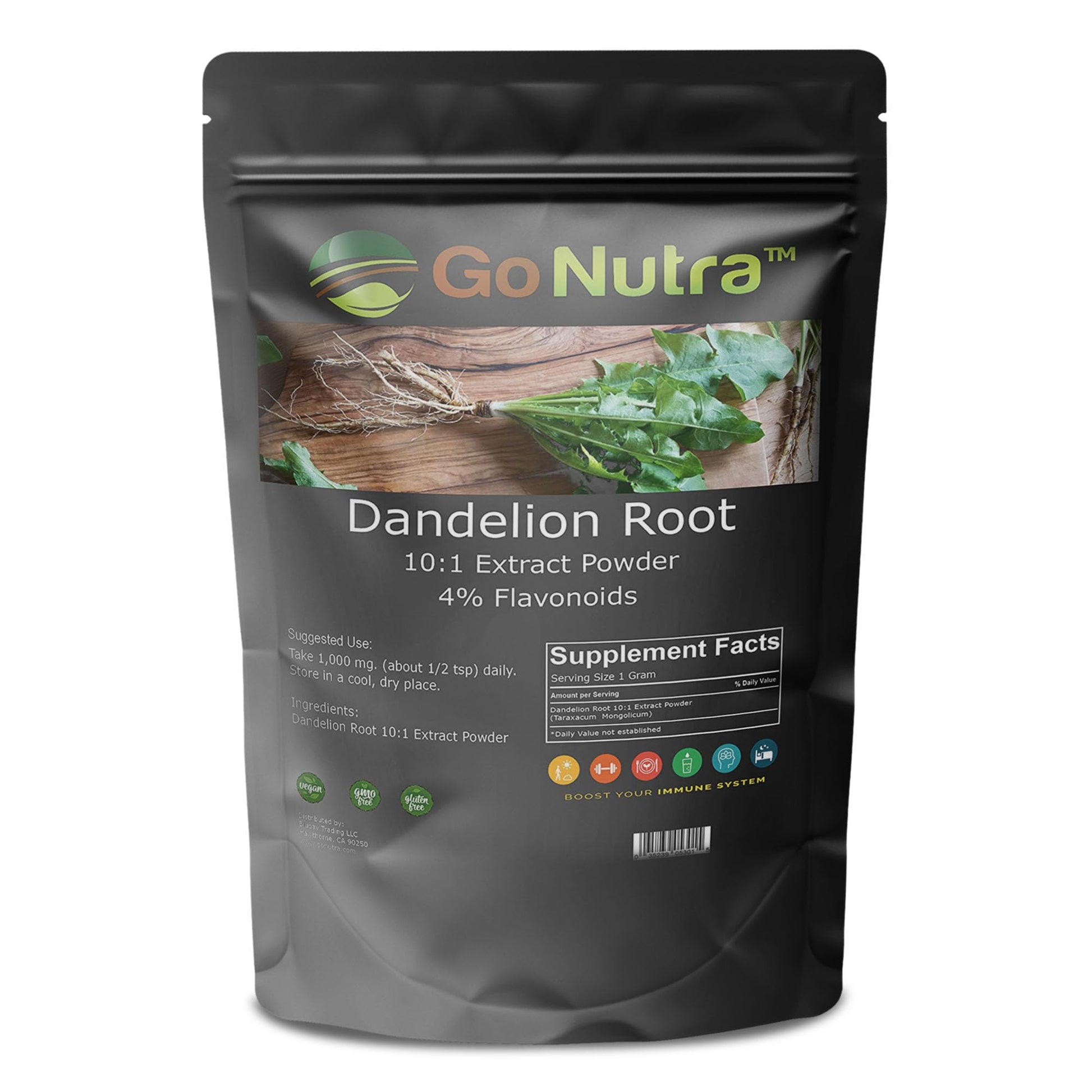 Go Nutra - Dandelion Root Powder, Potent 10:1 Dandelion Root Extract with 4% Flavonoids Go Nutra buy supplements canada