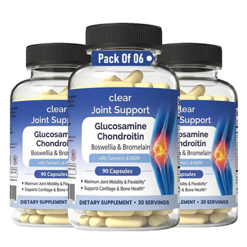 Glucosamine Chondroitin MSM with Turmeric & Boswellia 540 Capsules | 8-in-1 Joint Support Supplement for Flexibility & Mobility | Joint Supplement for Men & Women – Supports Back, Knees, Hips & Joints Clear Probiotics buy supplements canada