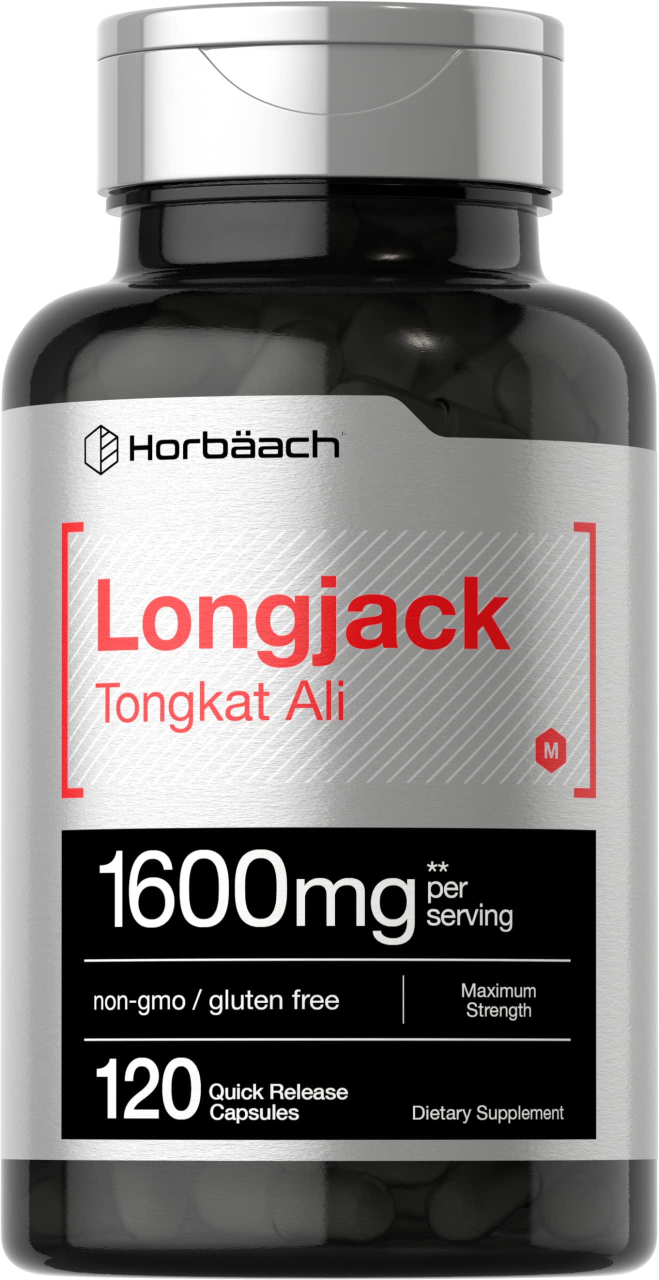 Longjack Tongkat Ali 1600 mg | 120 Capsules | Longifolia Root Extract Powder | Maximum Horbäach buy supplements canada