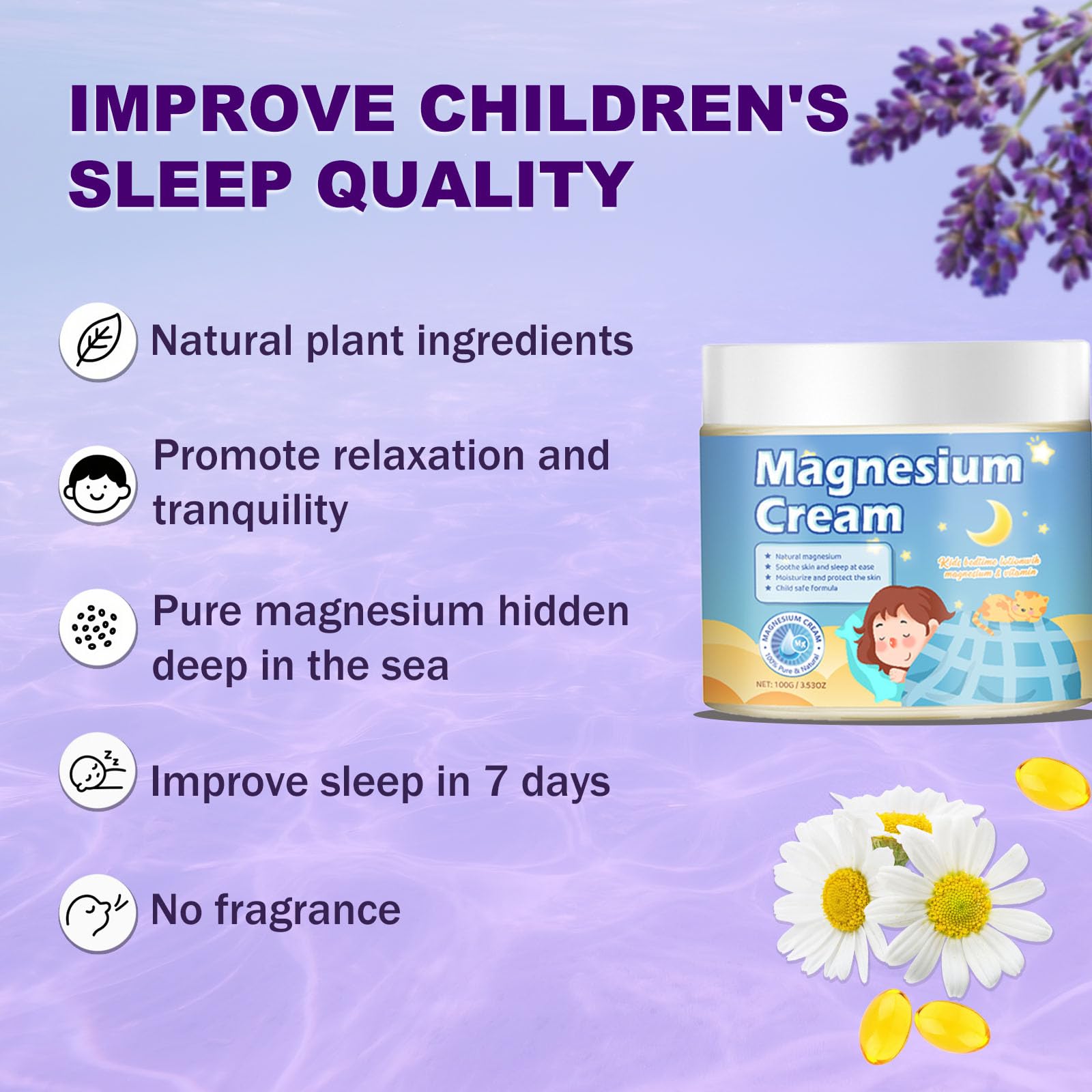 100g Magnesium Lotion for Kids Sleep,Nighttime Magnesium Cream,Soothe and Relax Your Body Before Bed,Safe for Both Adults and Children,Natural Calming Cream Support for Sleep Kzaio buy supplements canada