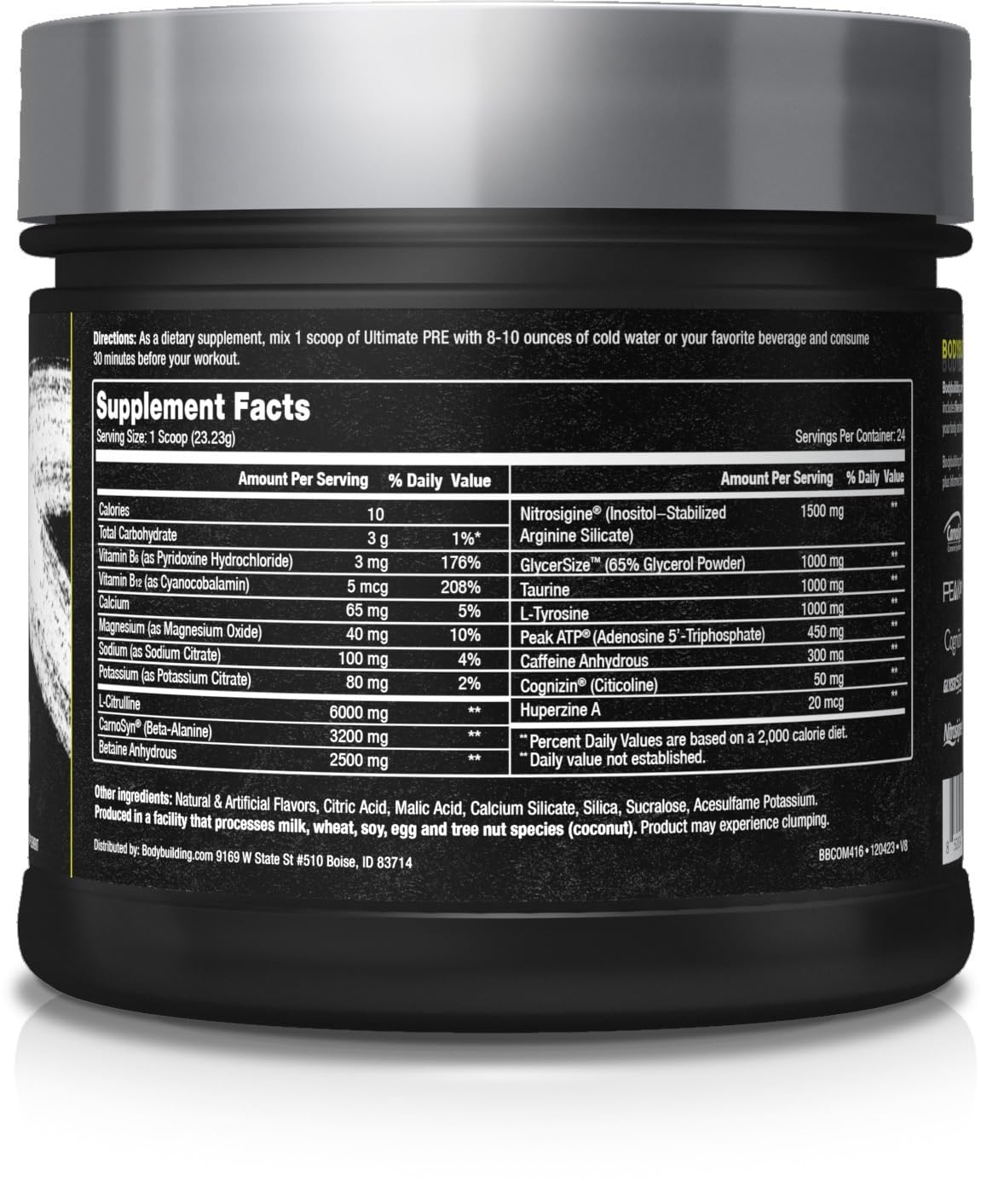 B BODYBUILDING.COM Elite Ultimate PRE Blue Slushie B BODYBUILDING.COM buy supplements canada