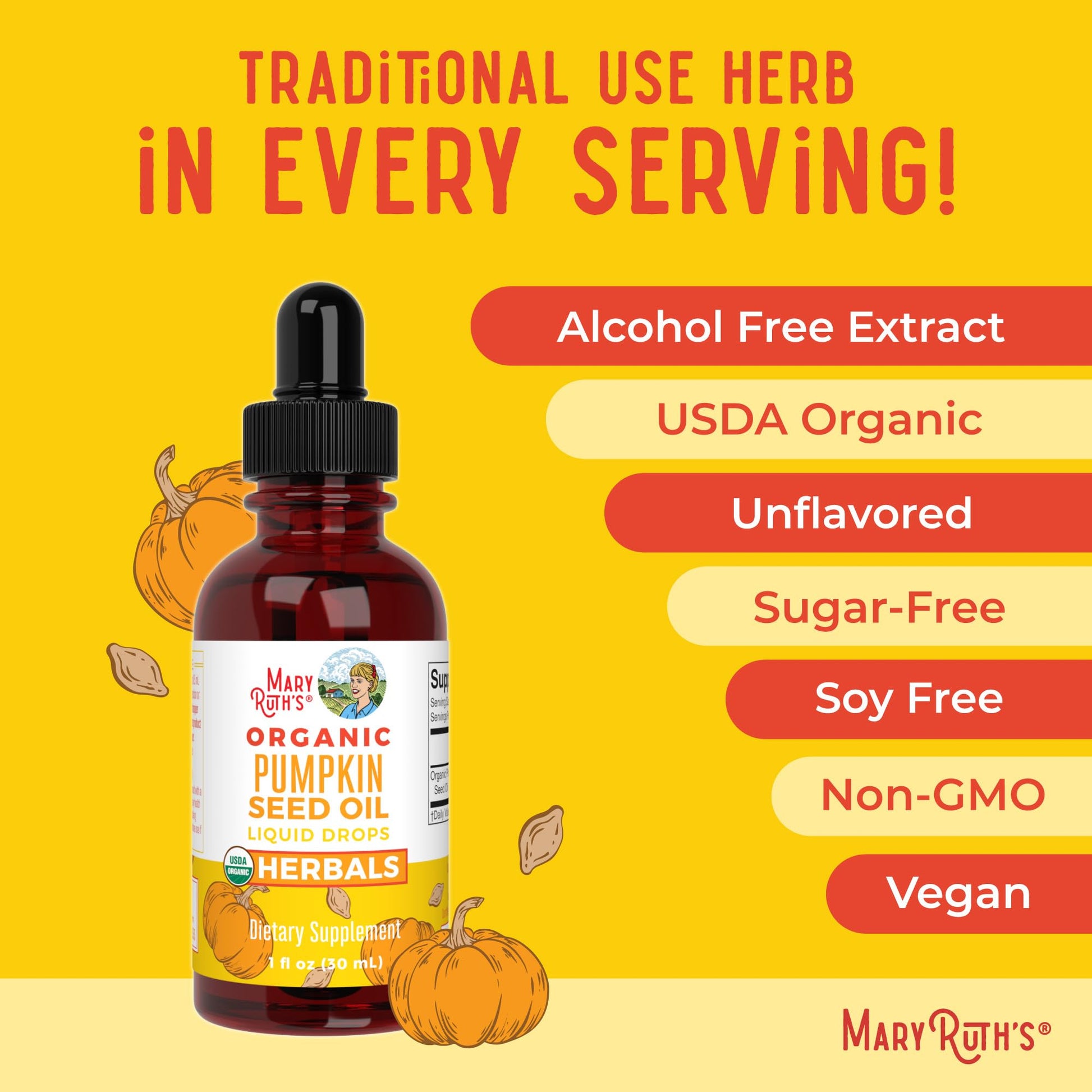 MaryRuth Organics Pumpkin Seed Oil Cold Pressed | 2 Month Supply | USDA Organic Pumpkin Seed Liquid Drops for Men and Women | Urinary Health in Men | Sugar Free | Vegan | Non-GMO | 60 Servings MARYRUTH'S buy supplements canada