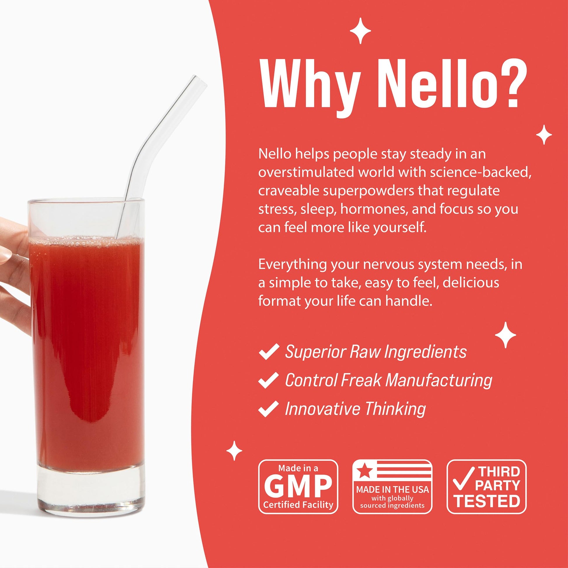 Nello Superfocus – Nootropic Focus Drink Mix for Productivity, Caffeine, L-Theanine, Rhodiola Rosea, Alpha-GPC, Lion’s Mane, Tyrosine, Sugar-Free Packets - With Caffeine (Pack of 20) (20 Servings (Caffeine), Fruit Punch) Nello buy supplements canada