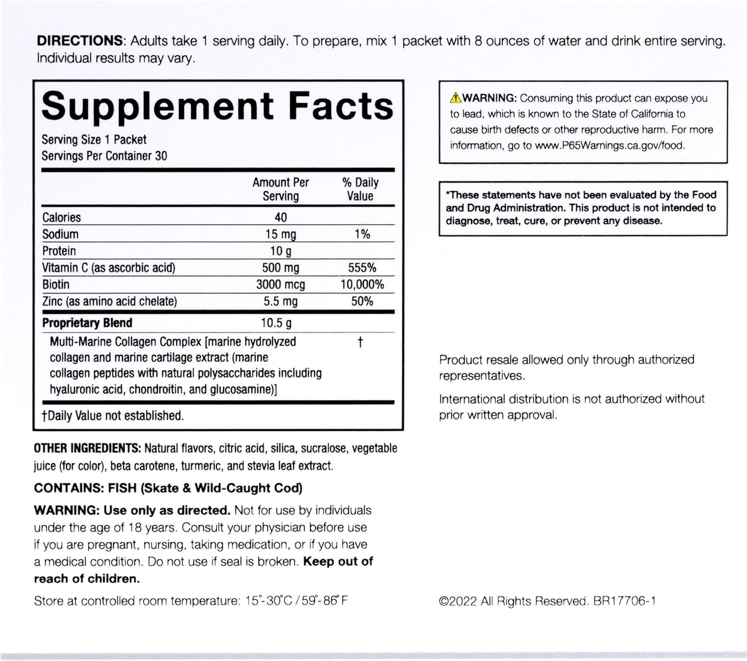 Serovital Skin Brilliance Marine Collagen – Hydrolyzed Marine Collagen Peptides Serovital buy supplements canada