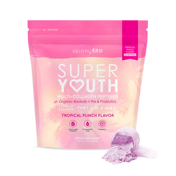 SkinnyFit Super Youth Tropical Punch Multi-Collagen Peptides + Probiotics, Baobab Fiber SkinnyFit buy supplements canada