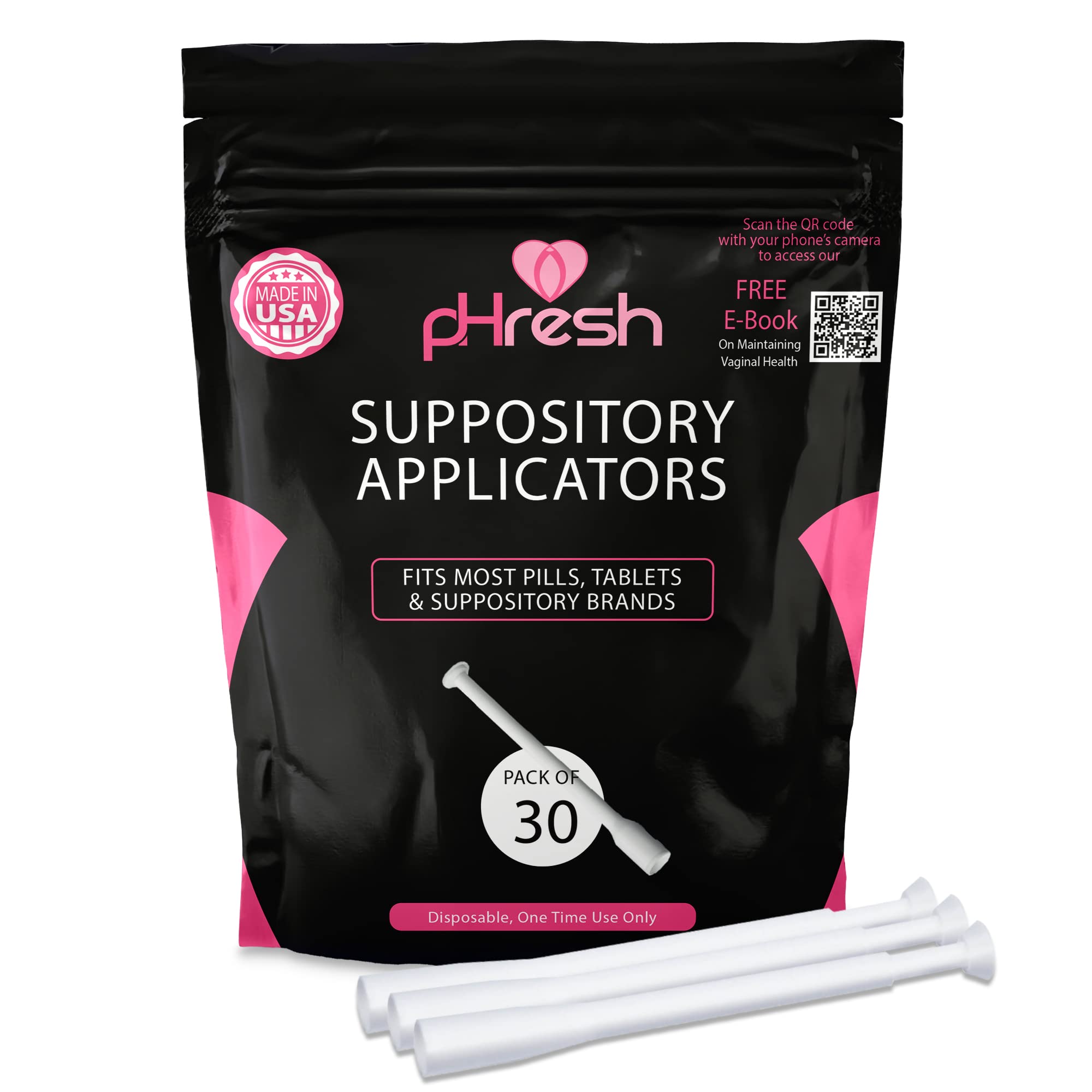 ACE NUTRITION pHresh Vaginal Suppository Applicators – Pack of 30 Individually Wrapped Disposable ACE NUTRITION buy supplements canada
