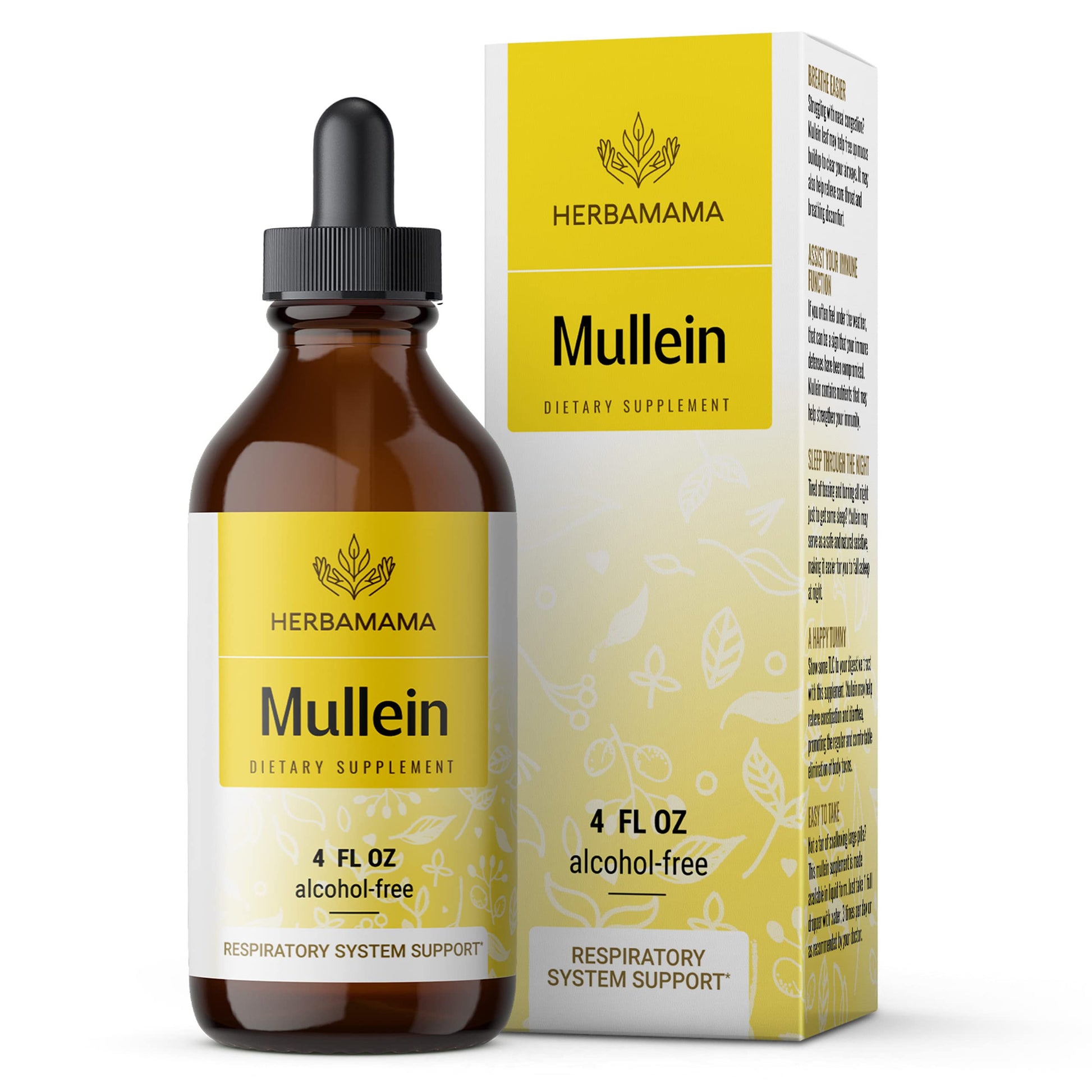 Mullein Leaf Tincture - Lung Cleanse - Vegan Mullein Drops - Lung Detox HERBAMAMA buy supplements canada
