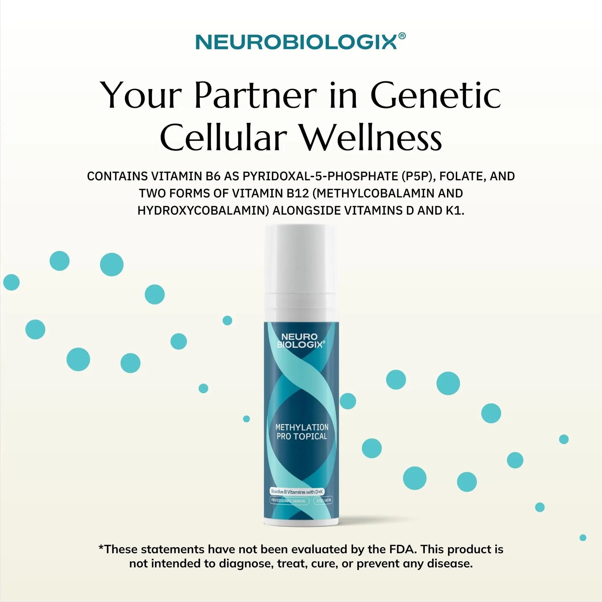 Neurobiologix Methylation Pro Topical for Men and Women, Bioactive B Vitamin Cream with Methylfolate, B6, B12, D3 & K1, Supports Cellular Energy Neurobiologix buy supplements canada