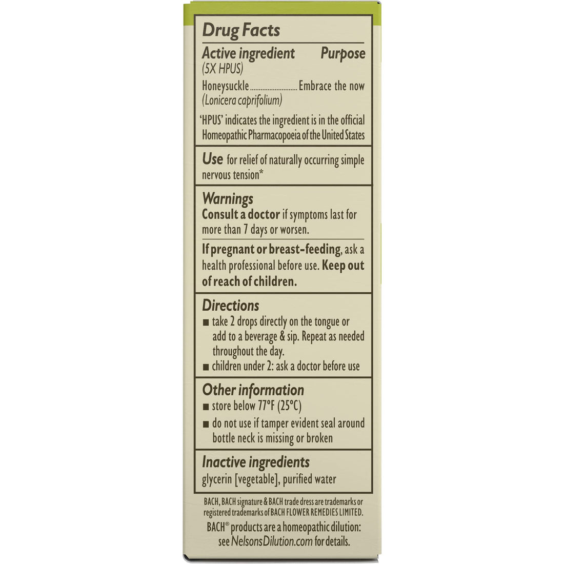 Bach Original Flower Remedies, Honeysuckle for Embracing The Now (Non-Alcohol Formula) Bach buy supplements canada