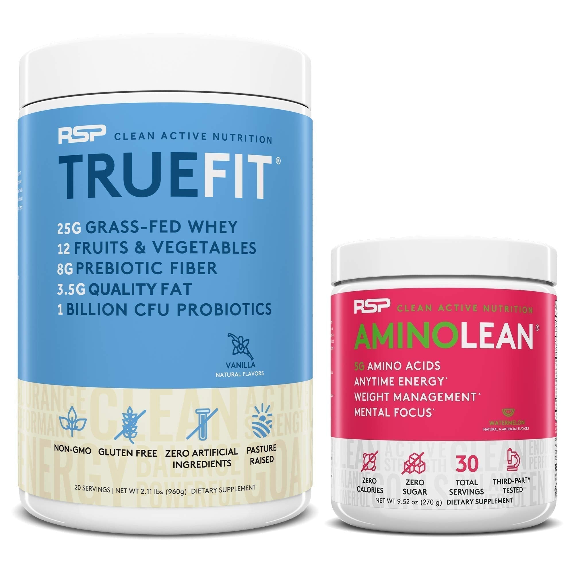 RSP NUTRITION AminoLean Pre Workout Energy (Watermelon 30 Servings) with TrueFit RSP NUTRITION buy supplements canada