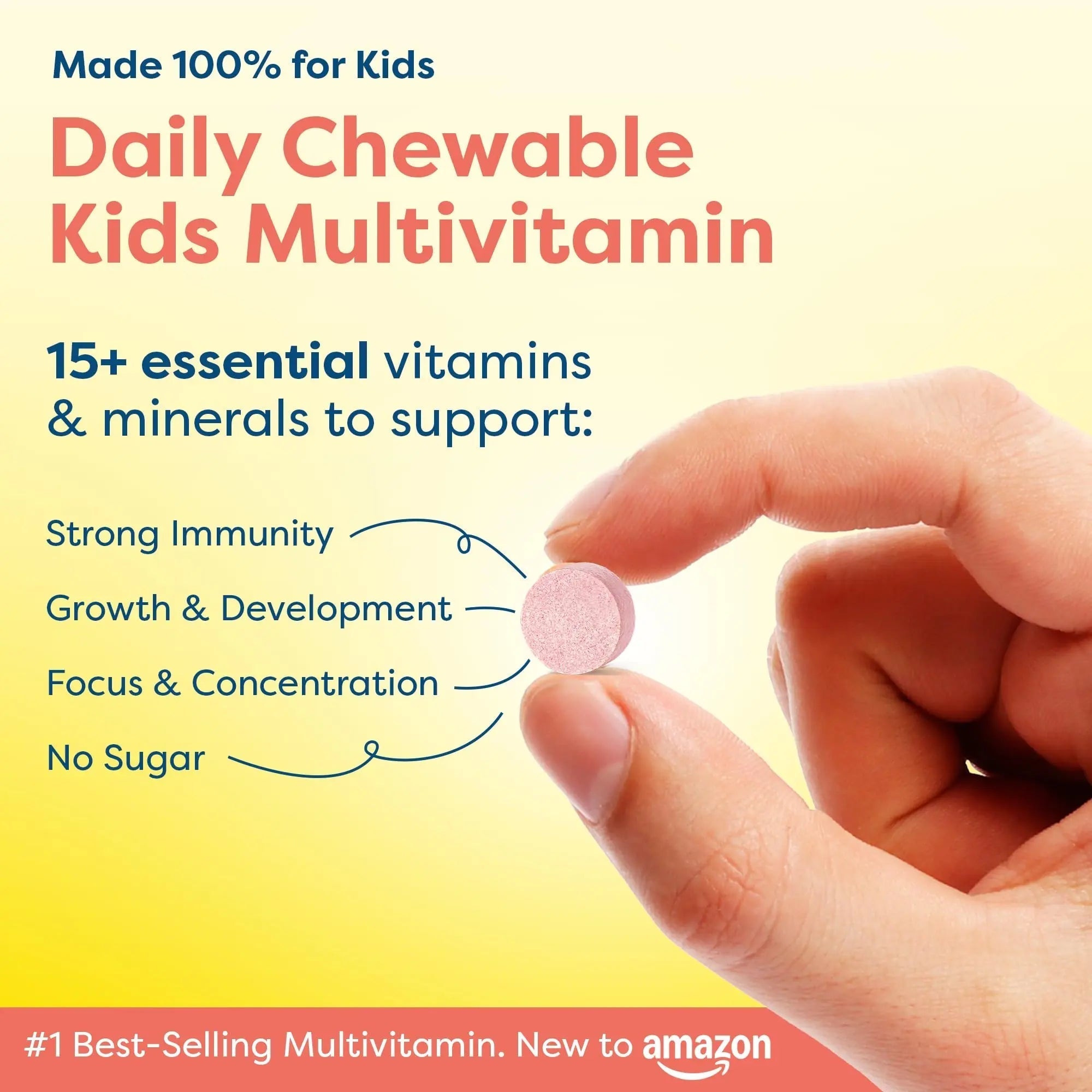 HIYA Kids Multivitamin Tablets – 15+ Essential Vitamins & Minerals with Fruits & Veggies for Ages 2+, Supports Growth HIYA buy supplements canada