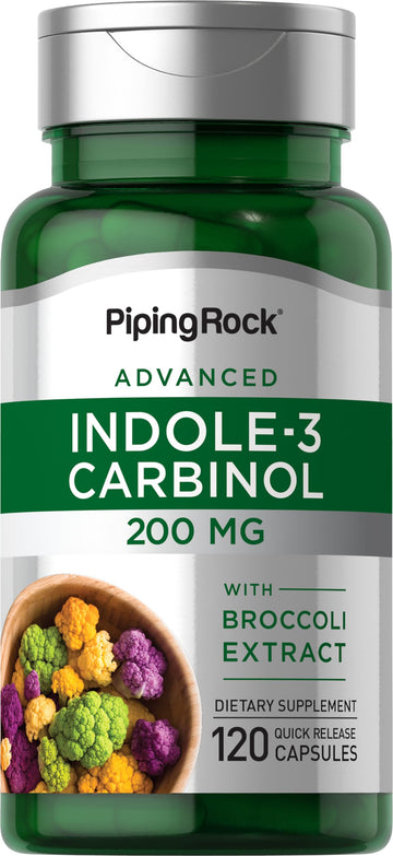 Piping Rock Indole 3 Carbinol | 200mg | 120 Capsules | I3C with Broccoli Extract | Non-GMO, Gluten Free Supplement Piping Rock buy supplements canada