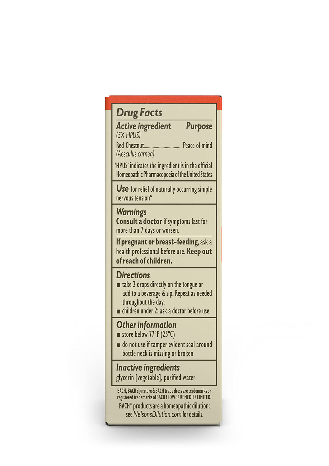 Bach Original Flower Remedies, Red Chestnut for Peace of Mind (Non-Alcohol Formula) Bach buy supplements canada