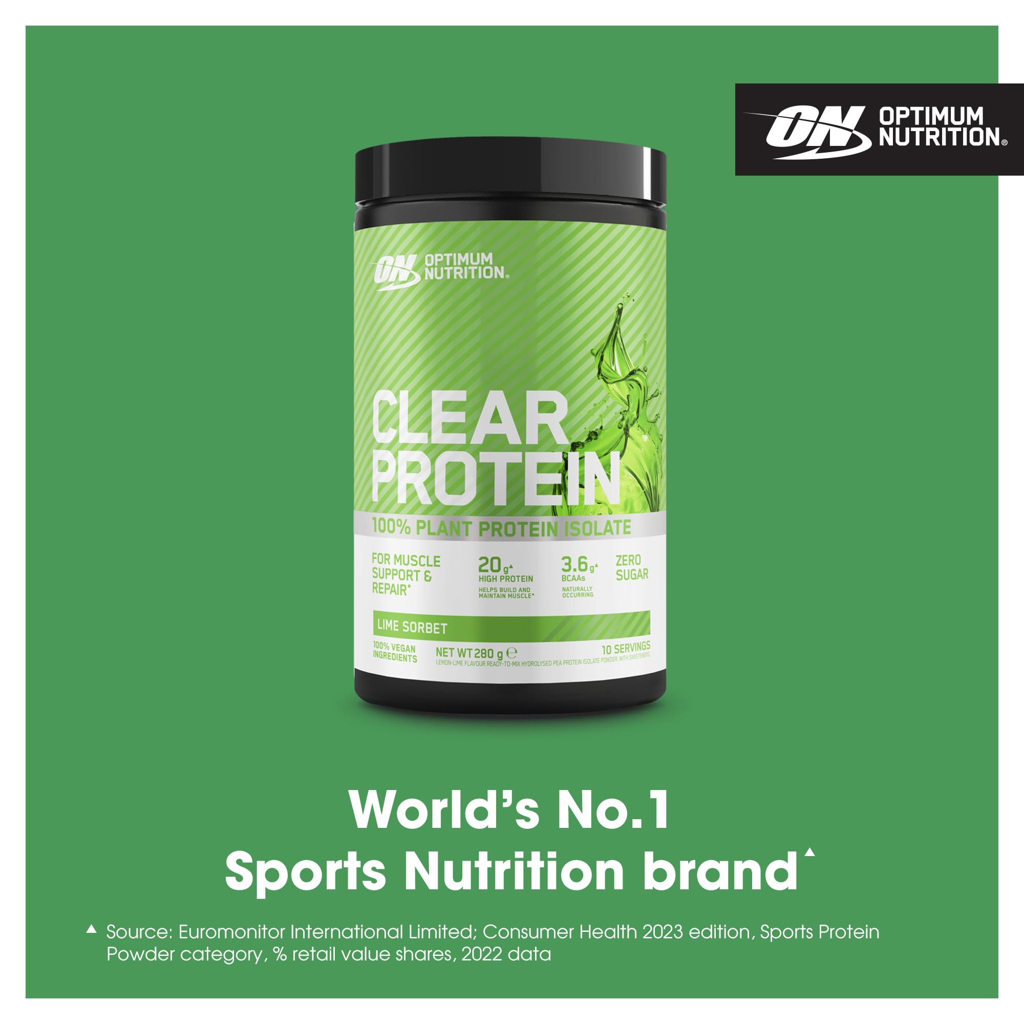 Optimum Nutrition Clear Protein 100% Plant Protein Isolate, Lime Sorbet Optimum Nutrition buy supplements canada