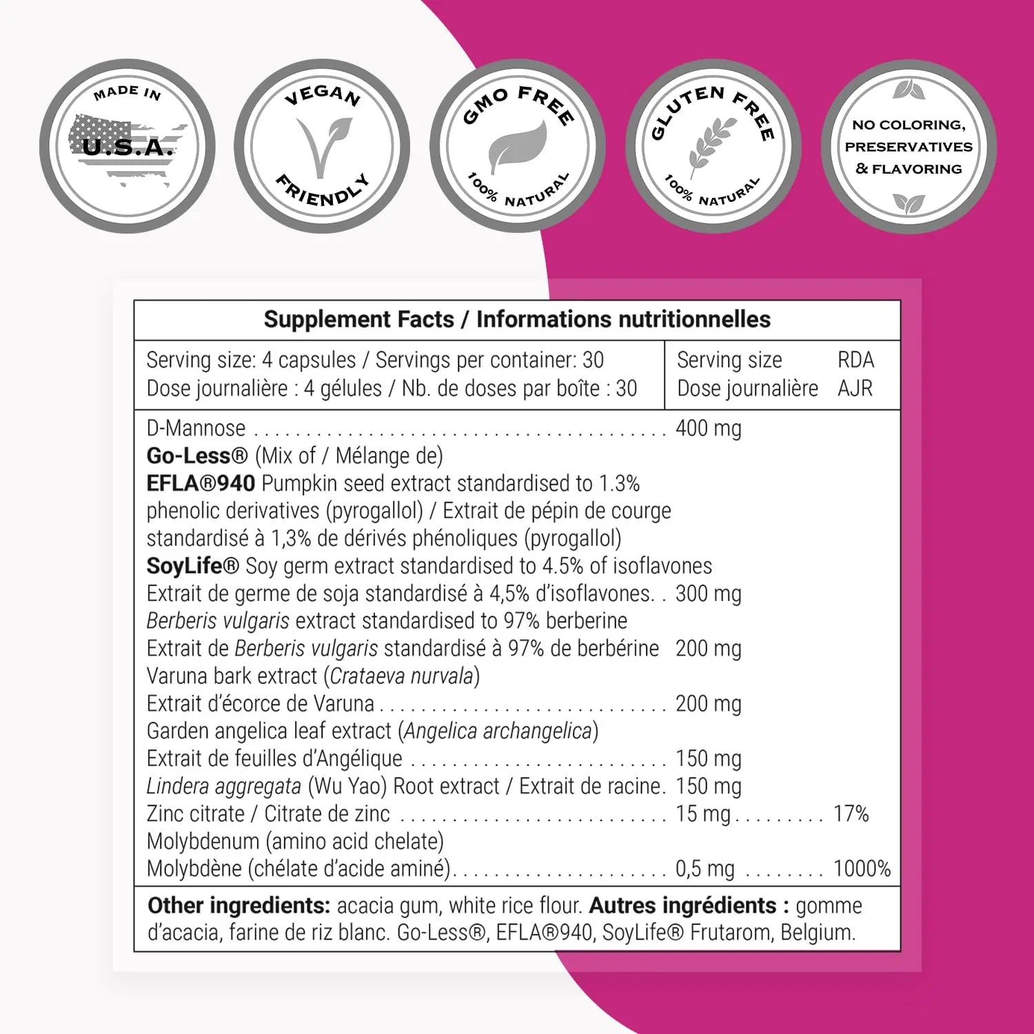 SuperSmart Complete Uricare (Patented & High Strength) - D-mannose, Go Less Pumpkin Seed, Varuna Bark - for Women & Men | Non-GMO & Gluten Free - 120 Vegetarian Capsules Supersmart buy supplements canada