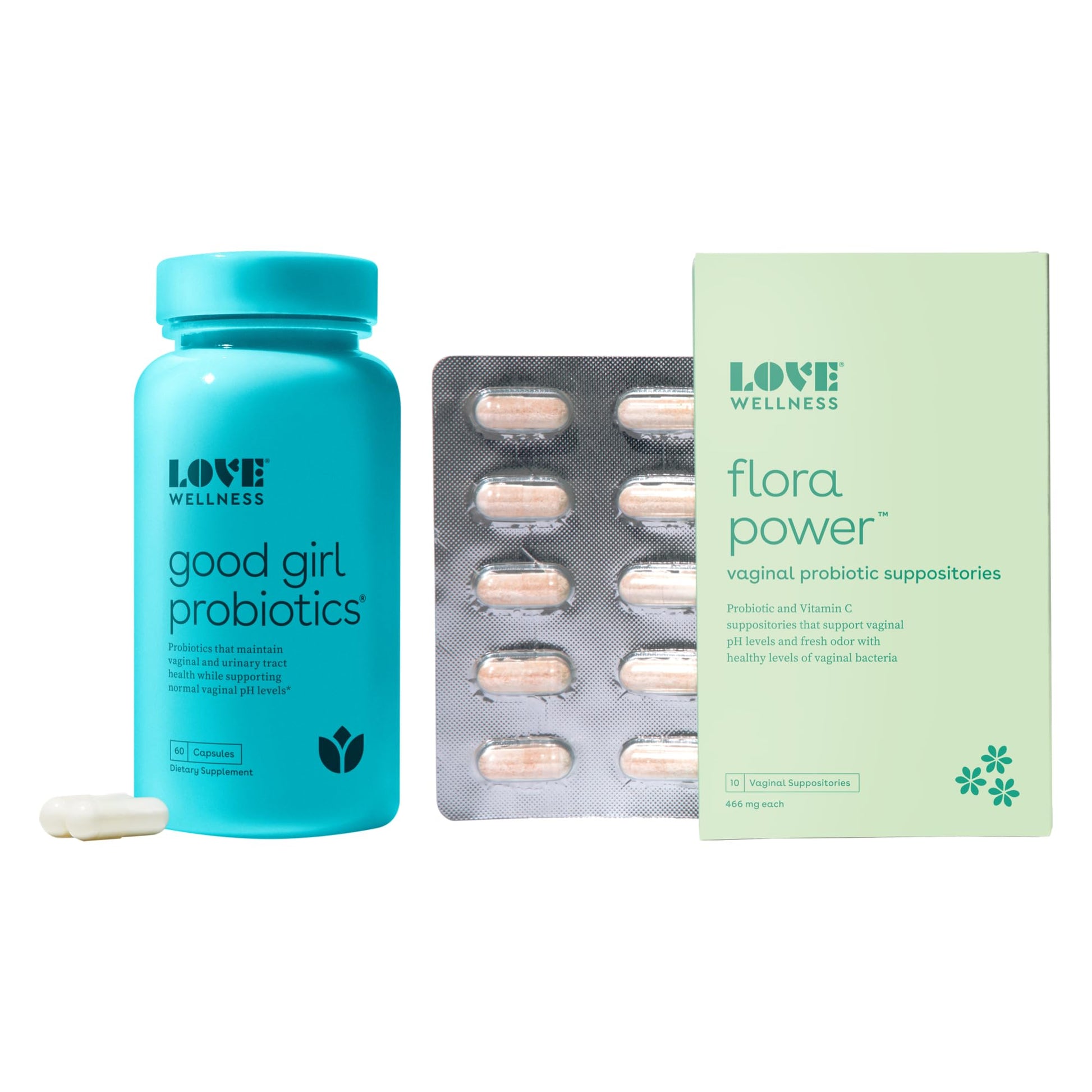 Love Wellness Flora Power & Good Girl Probiotics | Vaginal Suppositories & Prebiotics for Women Love Wellness buy supplements canada
