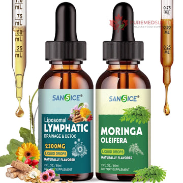 SANSICE Organic Moringa Supplement, Liquid Moringa Leaf Extract for Women & Men, Lymphatic Drainage Supplement with Echinacea for Lymph System Support SANSICE buy supplements canada