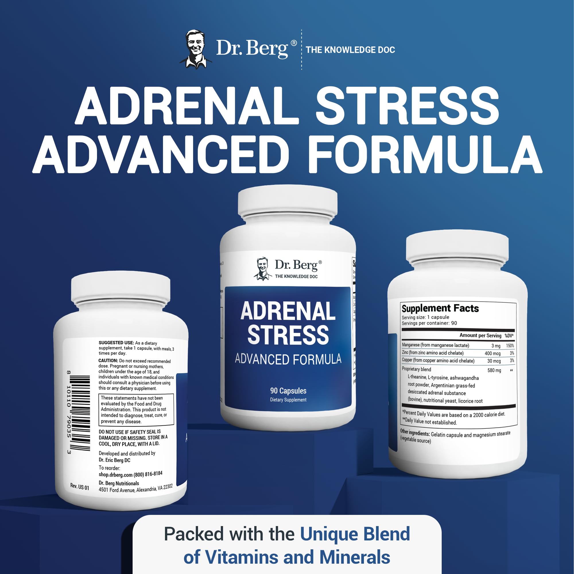Dr. Berg’s Adrenal Stress Advanced Formula - Adrenal Support Supplements for Stress Dr. Berg Nutritionals buy supplements canada
