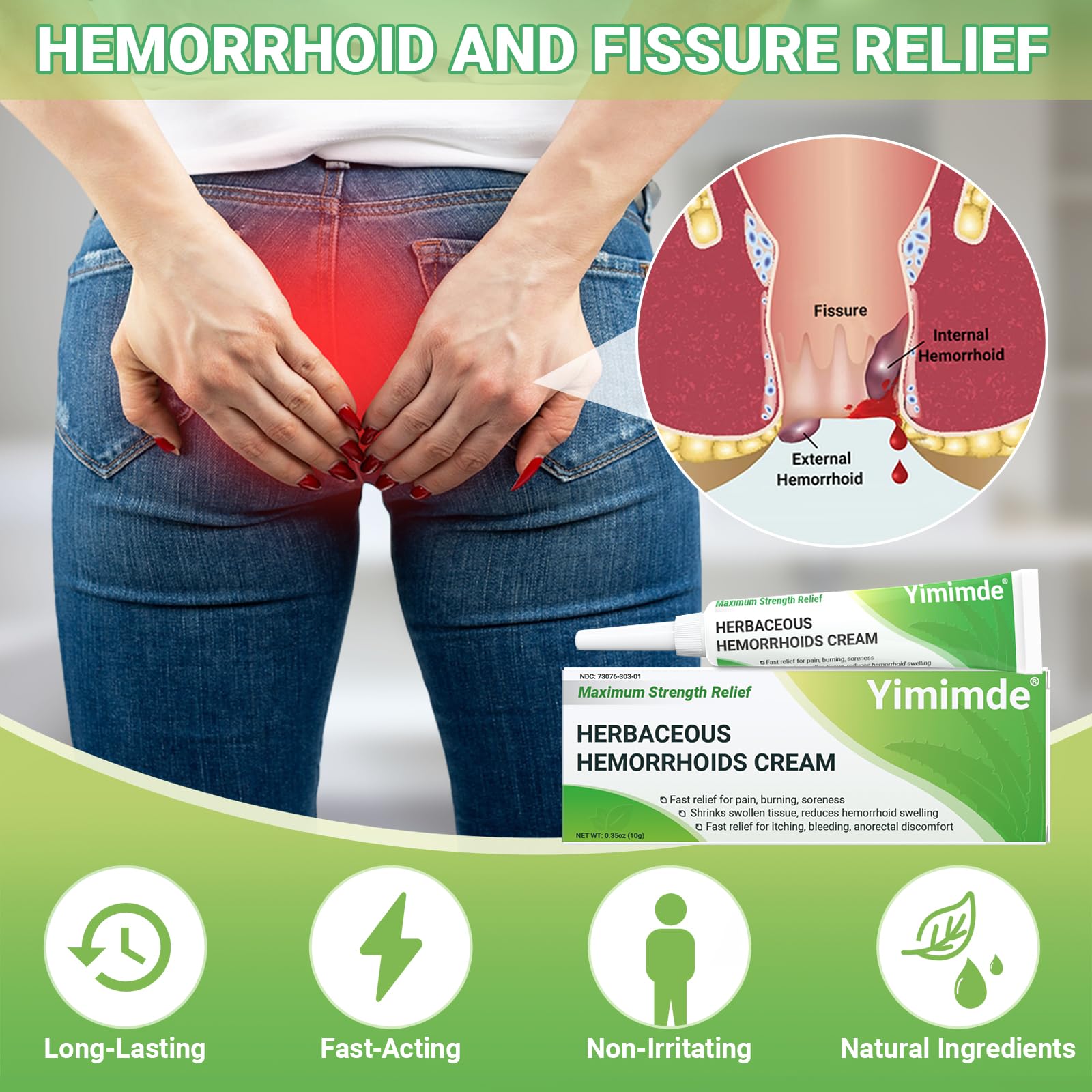 Hemorrhoid Treatment Ointment - Tubesmaximum Strength - Fast Relief from Pain, Itching, Burning, Swelling & Fissures | Natural Aloe & Vitamin E | Travel-Friendly10g x 5 Pieces Tubes - (1.76 Oz) yimimde buy supplements canada