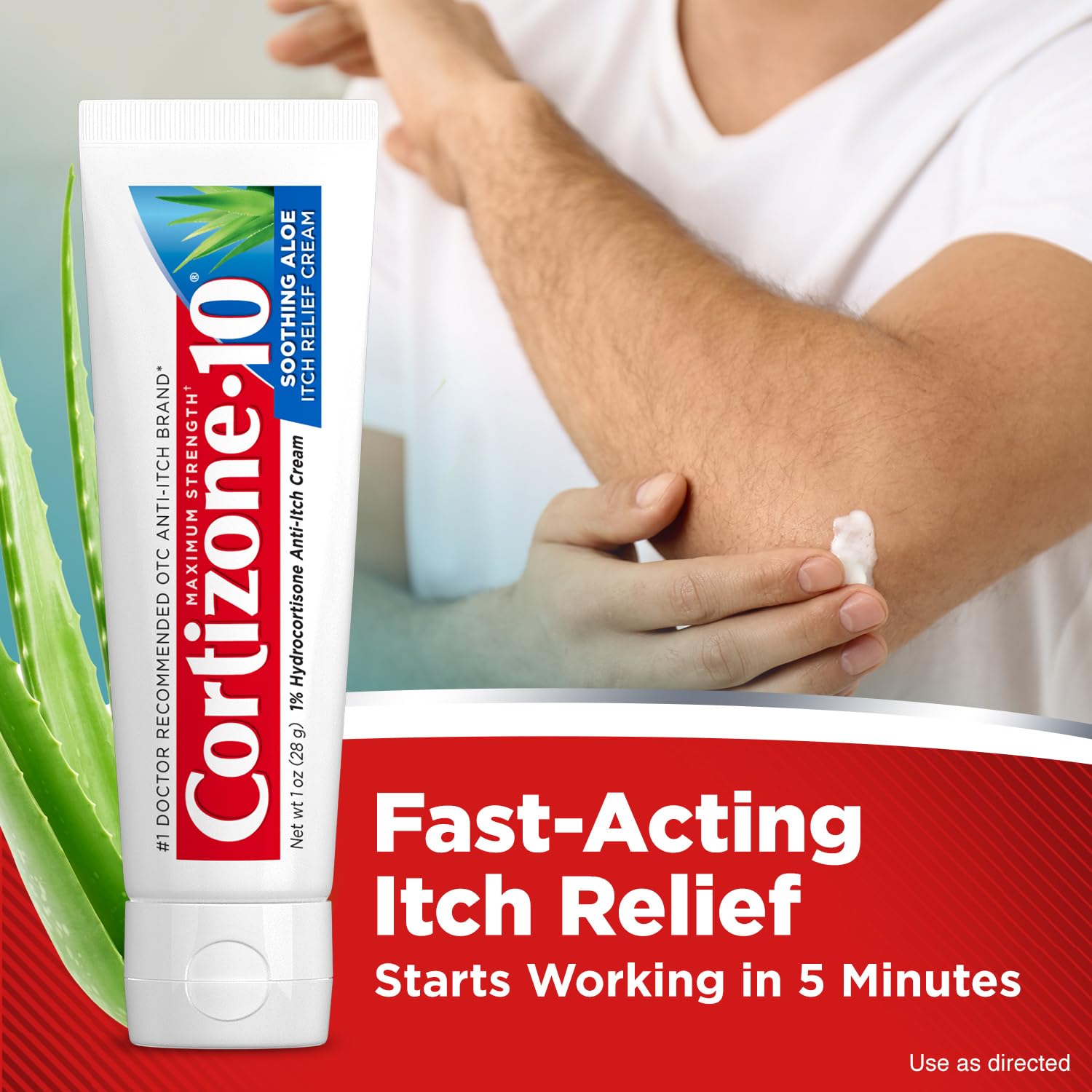 Cortizone-10 Maximum Strength Soothing Aloe Itch Relief Cream, 1% Hydrocortisone, Fast-Acting, Anti-Itch Cream for Bug Bites, Rash, Eczema, Psoriasis, Poison Ivy, Oak, Sumac & More, 1 oz Cortizone 10 buy supplements canada
