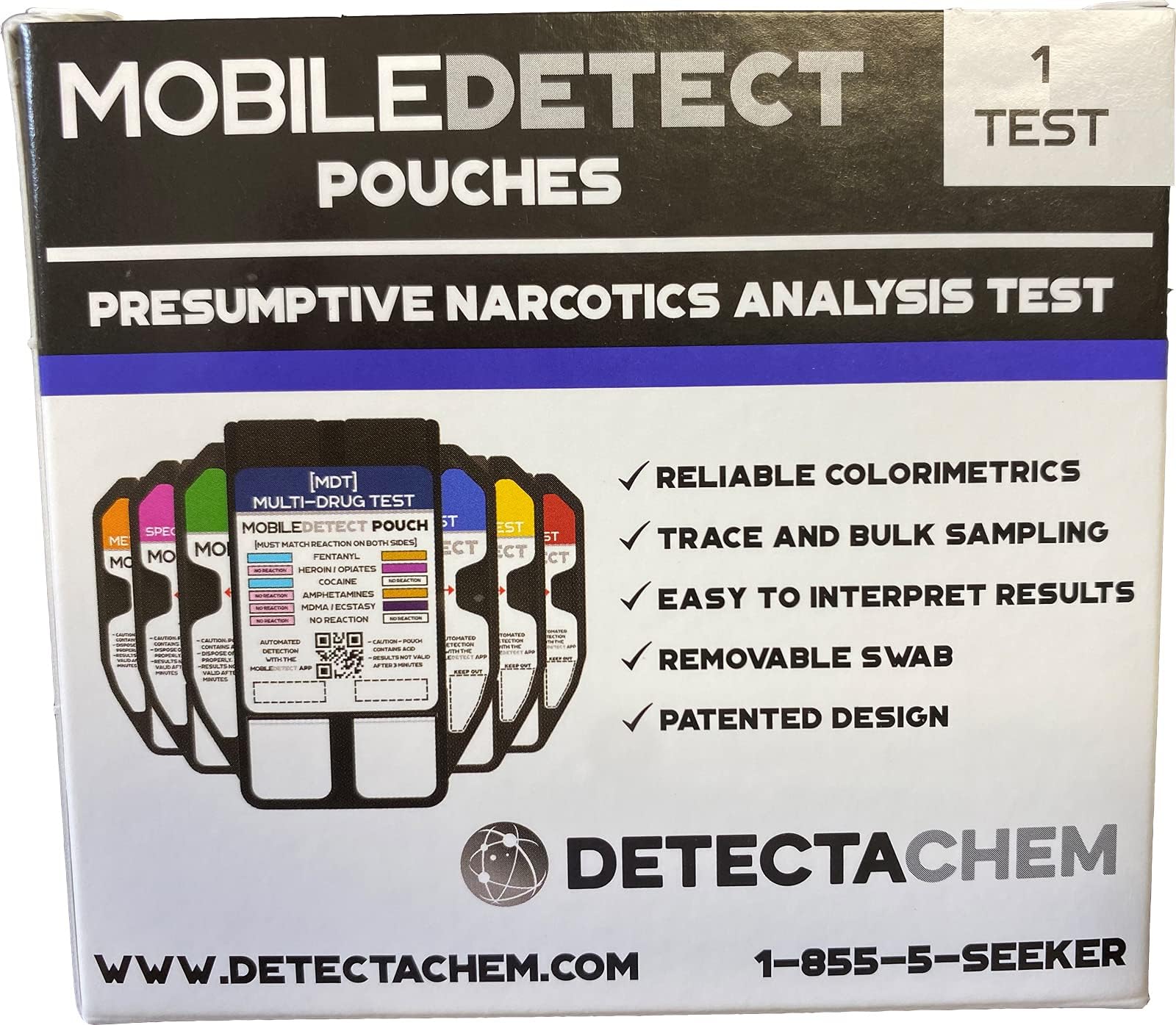 MobileDetect Pouch Residue Detection Multi-Drug Test Kit - Rapid Surface Residue Detector MobileDetect Pouch buy supplements canada