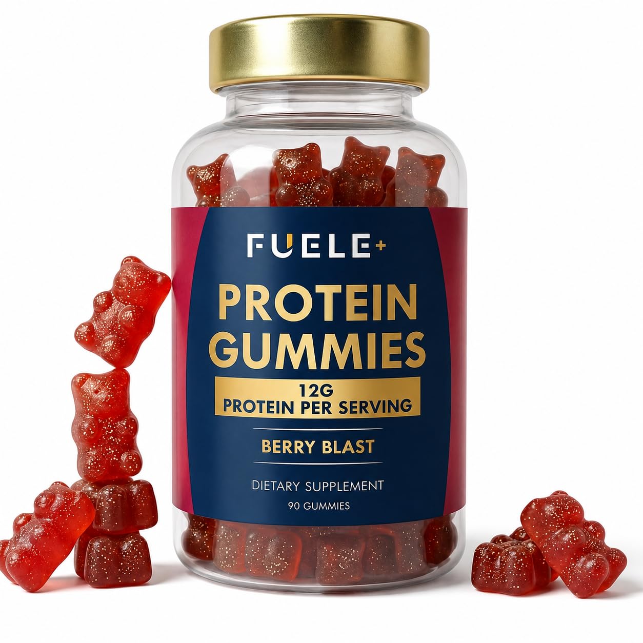FUELE+ Protein Gummies – 12g High Protein Snack, Mixed Berry Flavor, No Added Sugar, Whey Protein Gummies, Supports Muscle Recovery, Post Workout Supplement FUELE+ buy supplements canada
