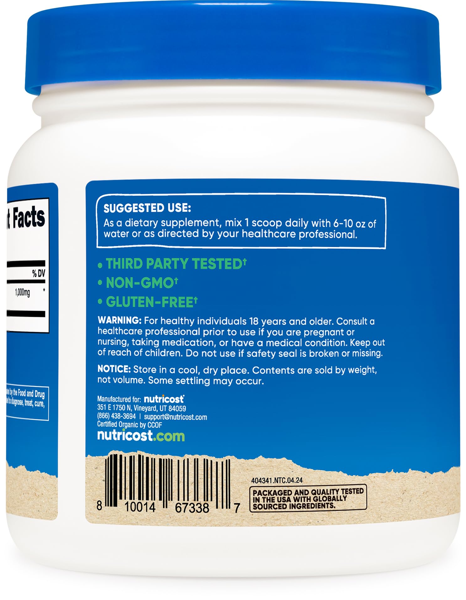Nutricost Organic Irish Moss Powder (1 LB) - Gluten Free, Non-GMO, Vegetarian Friendly Nutricost buy supplements canada