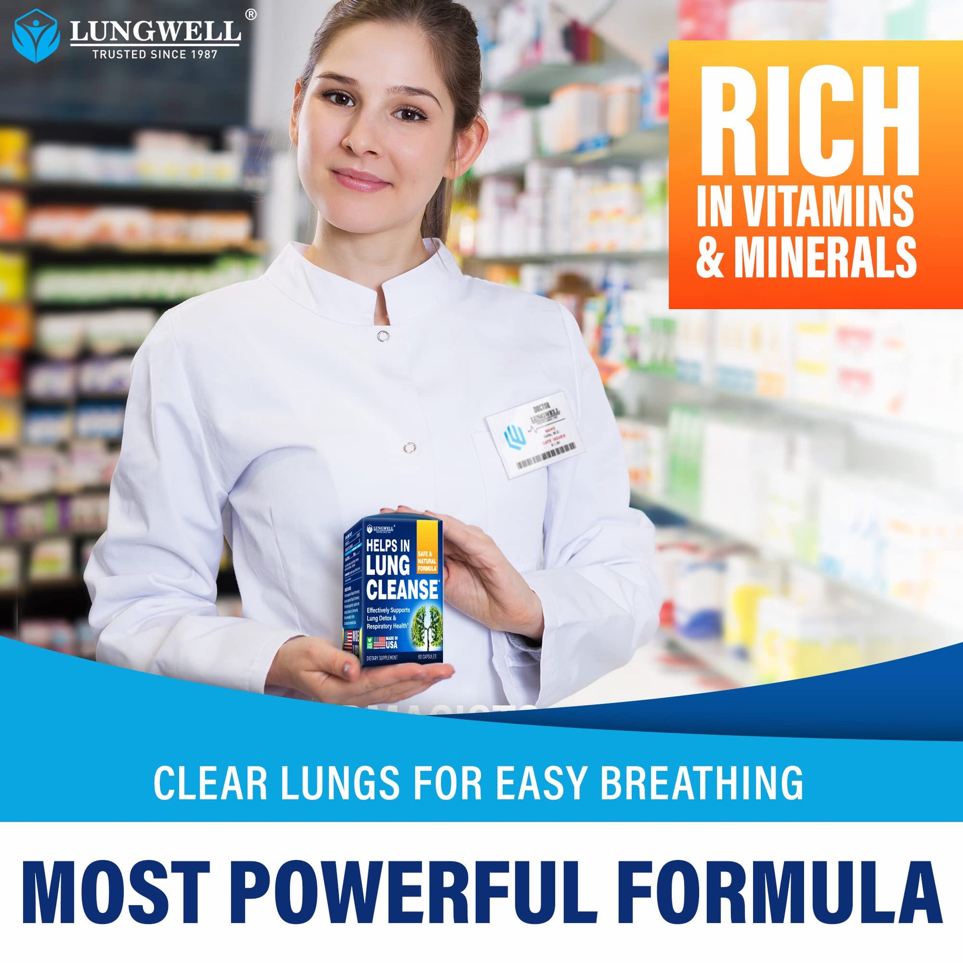 LUNGWELL Quit Smoking Aid - Made in USA - Helps to Clear Lungs & Stop LUNGWELL buy supplements canada