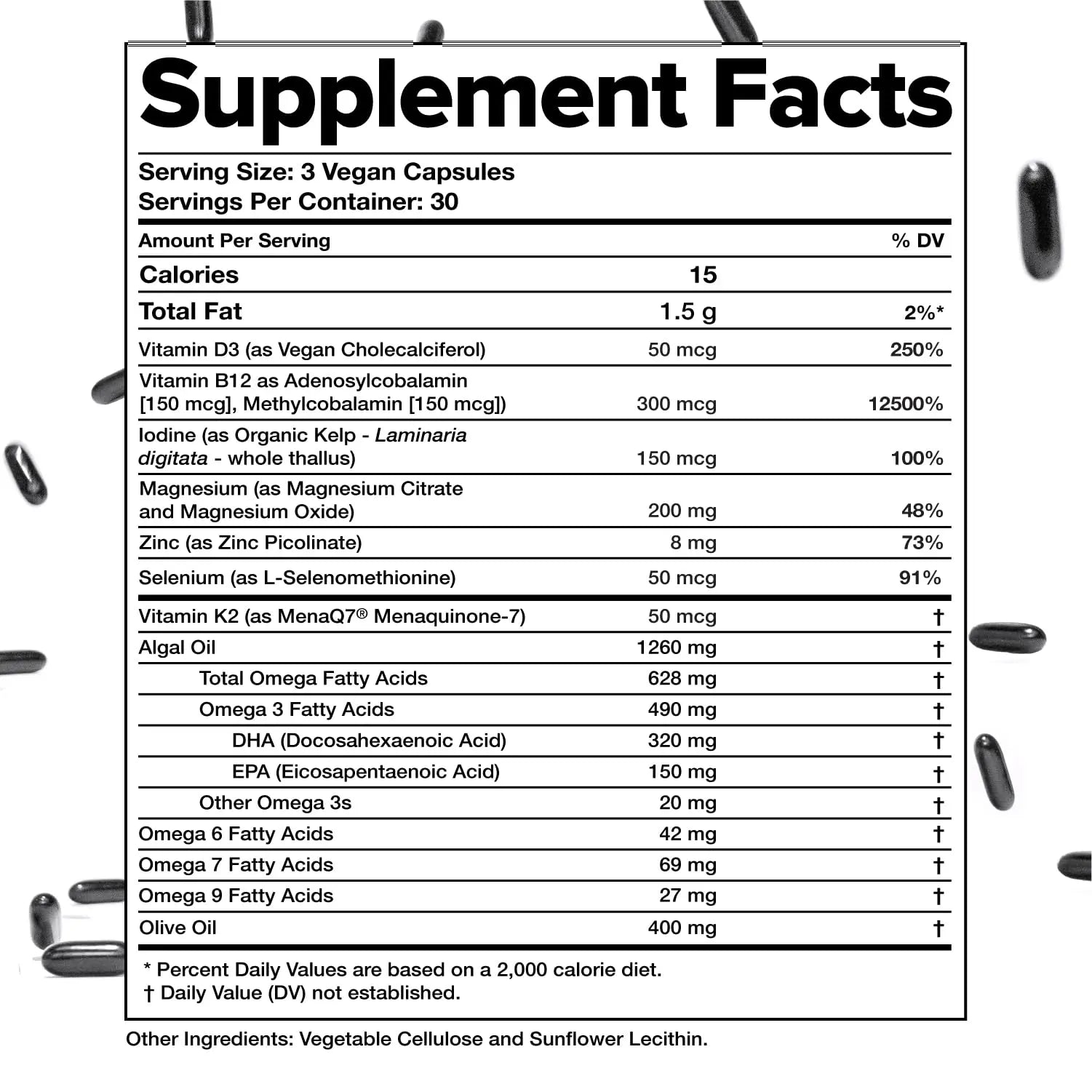 Complement Essential Vegan Multivitamin for Men & Women (30 Servings, 90 Capsules) with Omega-3 DHA & EPA, B12, Vitamin D3 & K2, Zinc, Selenium Complement buy supplements canada