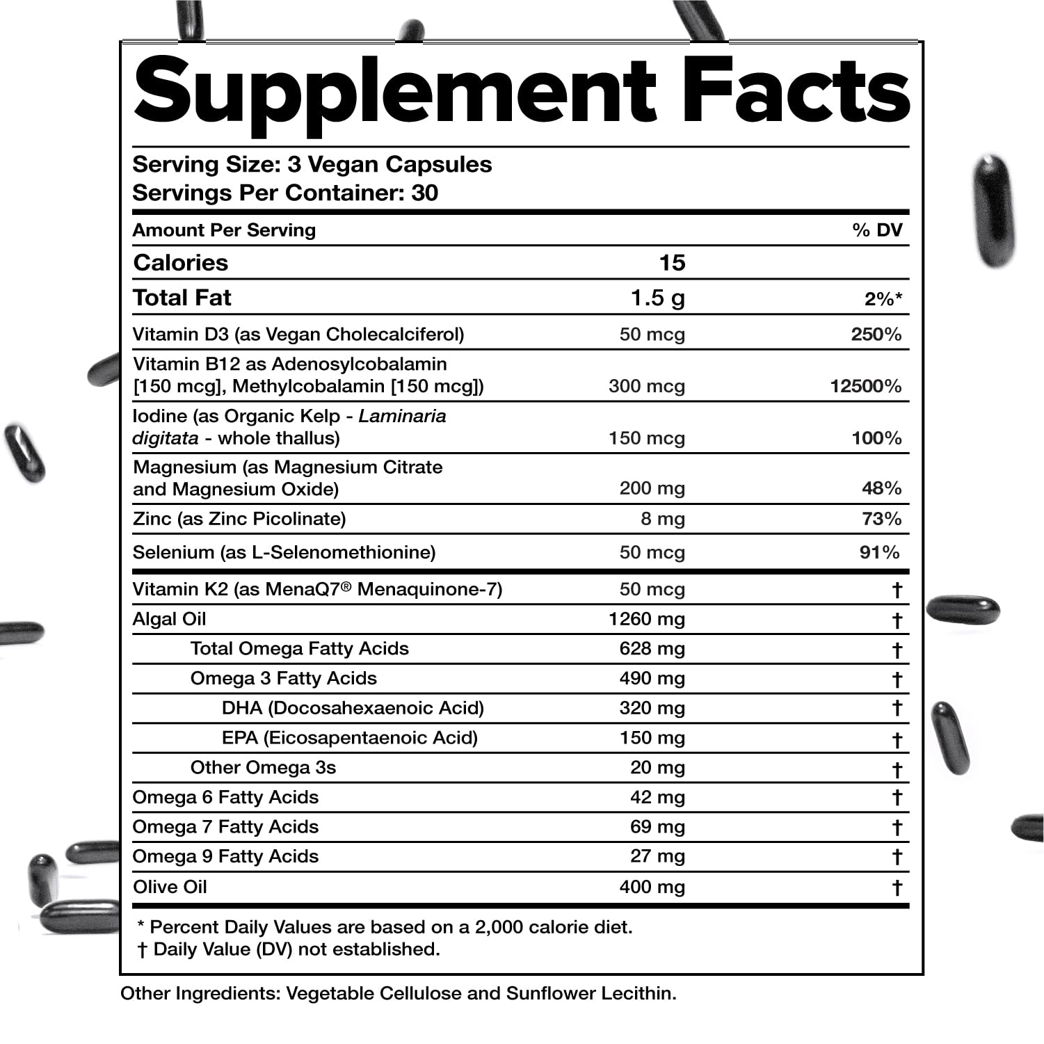 Complement Essential Vegan Multivitamin for Men & Women (30 Servings, 90 Capsules) with Omega-3 DHA & EPA, B12, Vitamin D3 & K2, Zinc, Selenium, Magnesium, Iodine - Supports Immunity & Overall Health Complement buy supplements canada