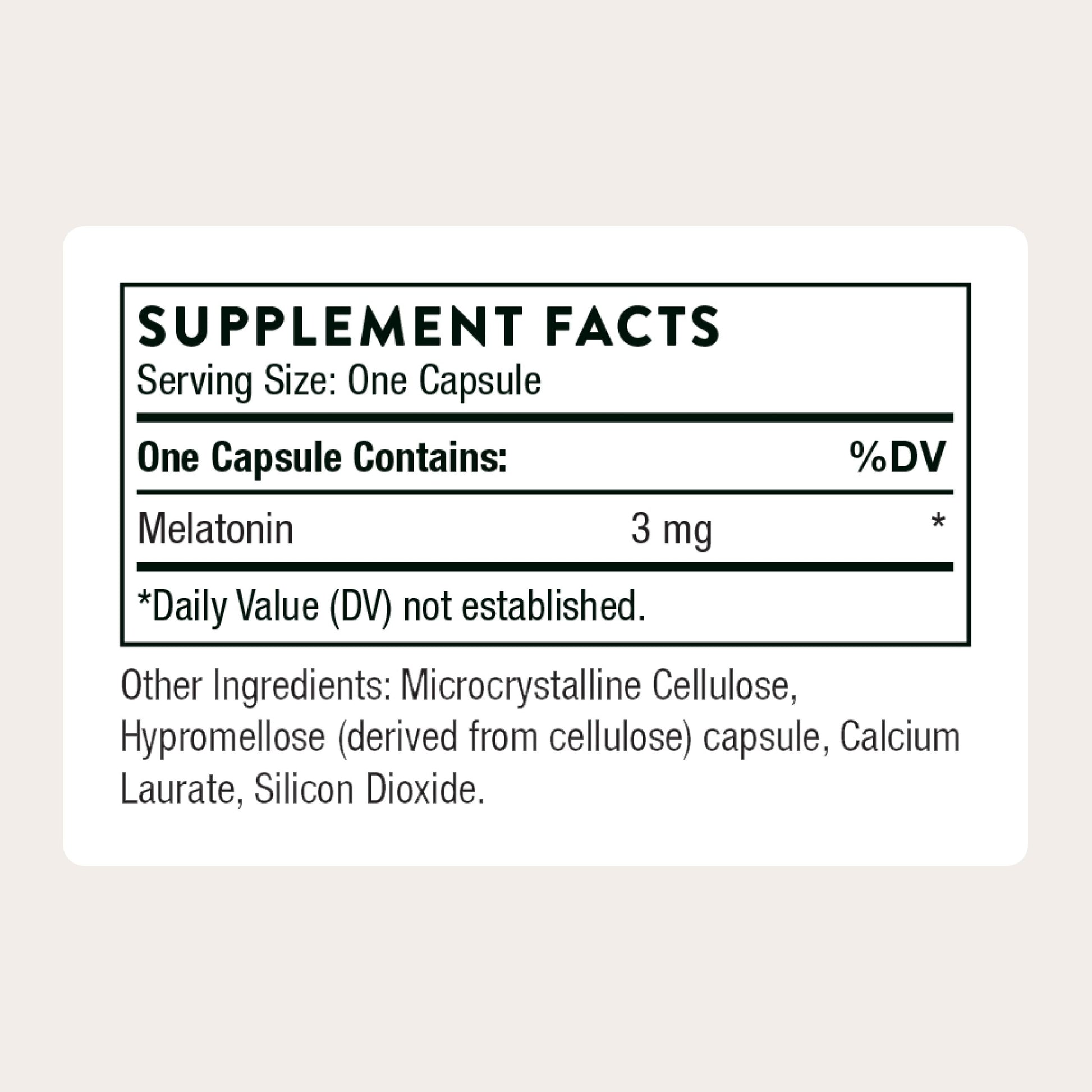 THORNE - Melaton-3 - 3mg Melatonin Supplement - Supports Normal Circadian Rhythms, Restful Sleep & Relaxation* - NSF Certified for Sport - 60 Capsules THORNE buy supplements canada