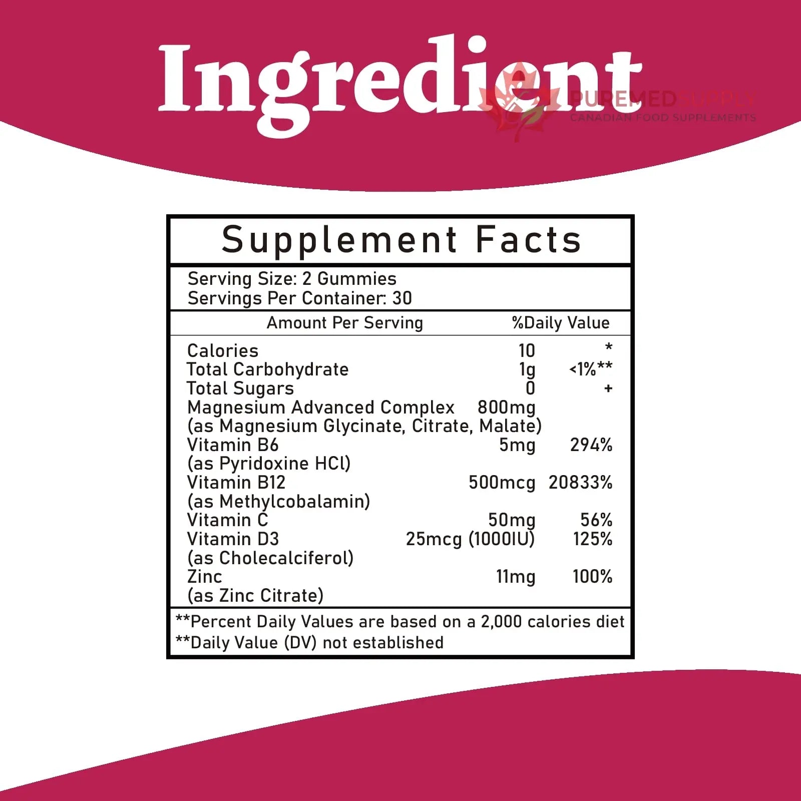 Magnesium Complex Gummies 800mg - 60 Counts Magnesium Glycinate&Citrate&Malate Gummy for Rest Muscle Function Bumjazz buy supplements canada
