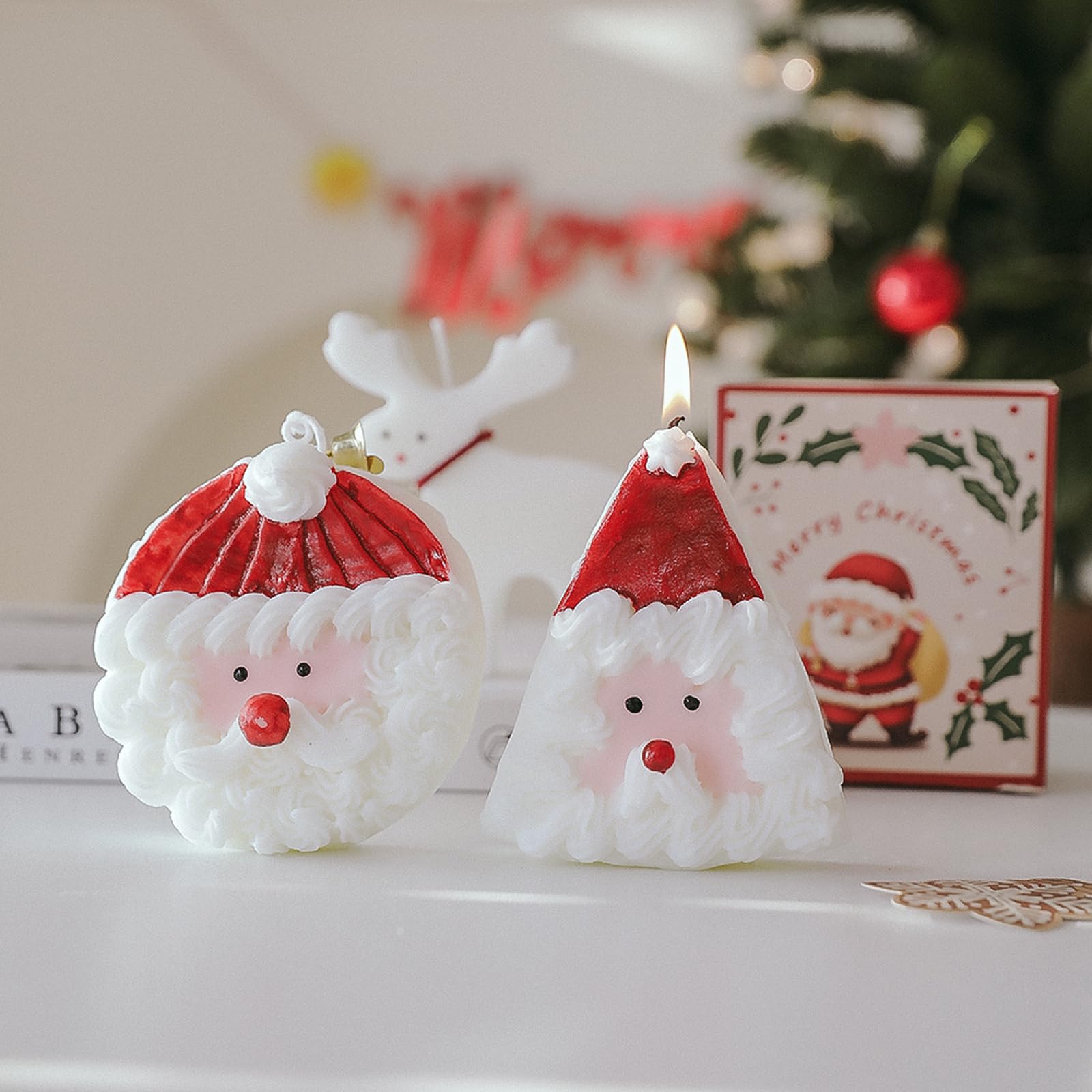 Christmas Cake Scented Candle,110G Handmade Aroma Soy Wax Santa Claus Decorative Candle T-shin buy supplements canada