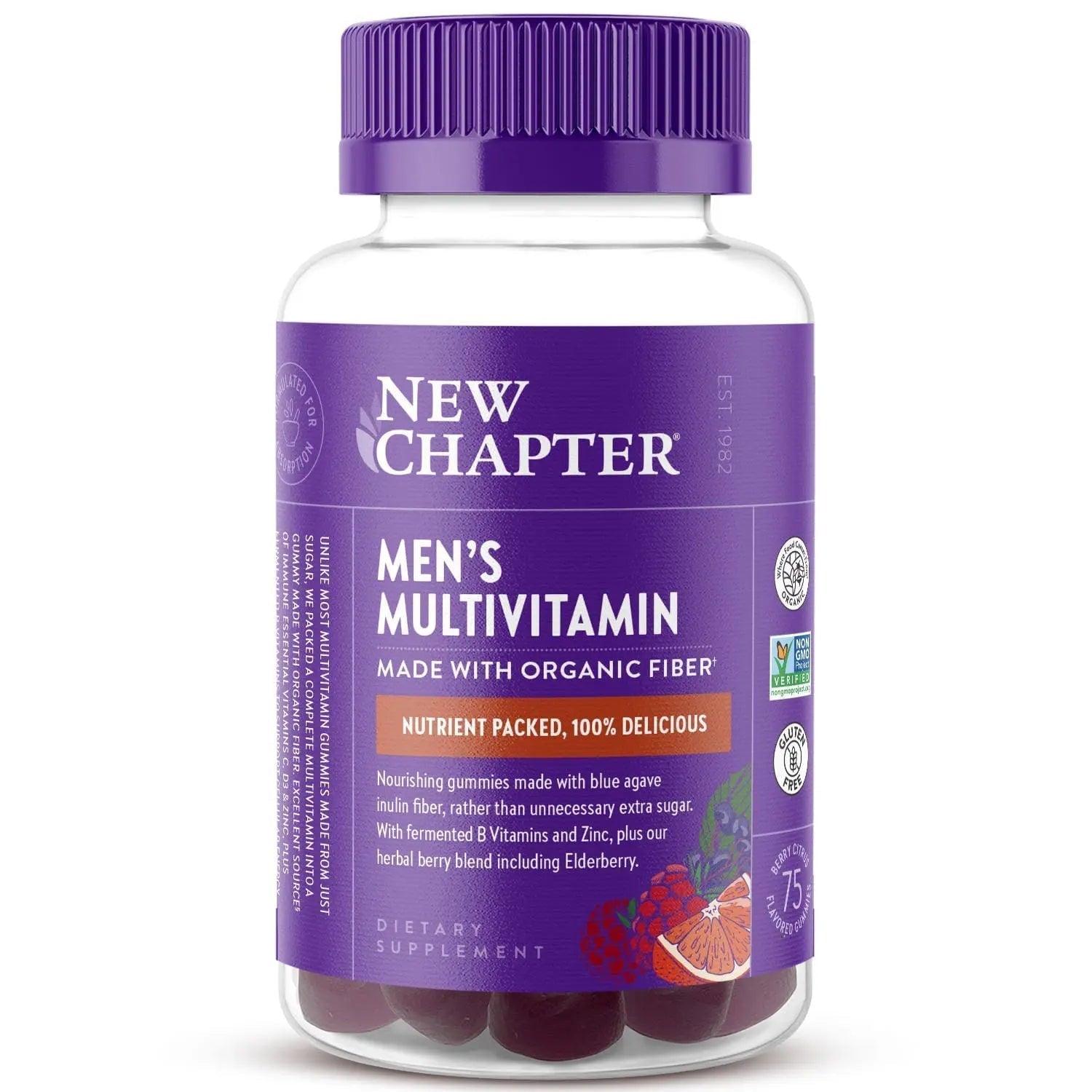 New Chapter Men’s Multivitamin Gummies, 57% Less Sugar, Men’s Gummy Vitamins with Vitamin C, D3 & Zinc New Chapter buy supplements canada