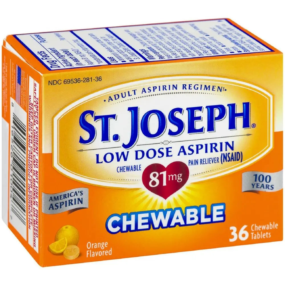 St. Joseph Orange Chewable 81mg Aspirin, 36 Tablets St. Joseph buy supplements canada