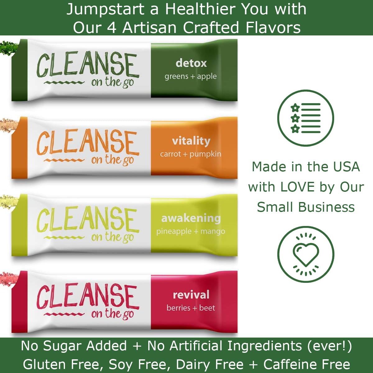 CLEANSE on the go - 3 Day Juice Cleanse - Just Add Water - 21 Powder Packets CLEANSE on the go buy supplements canada