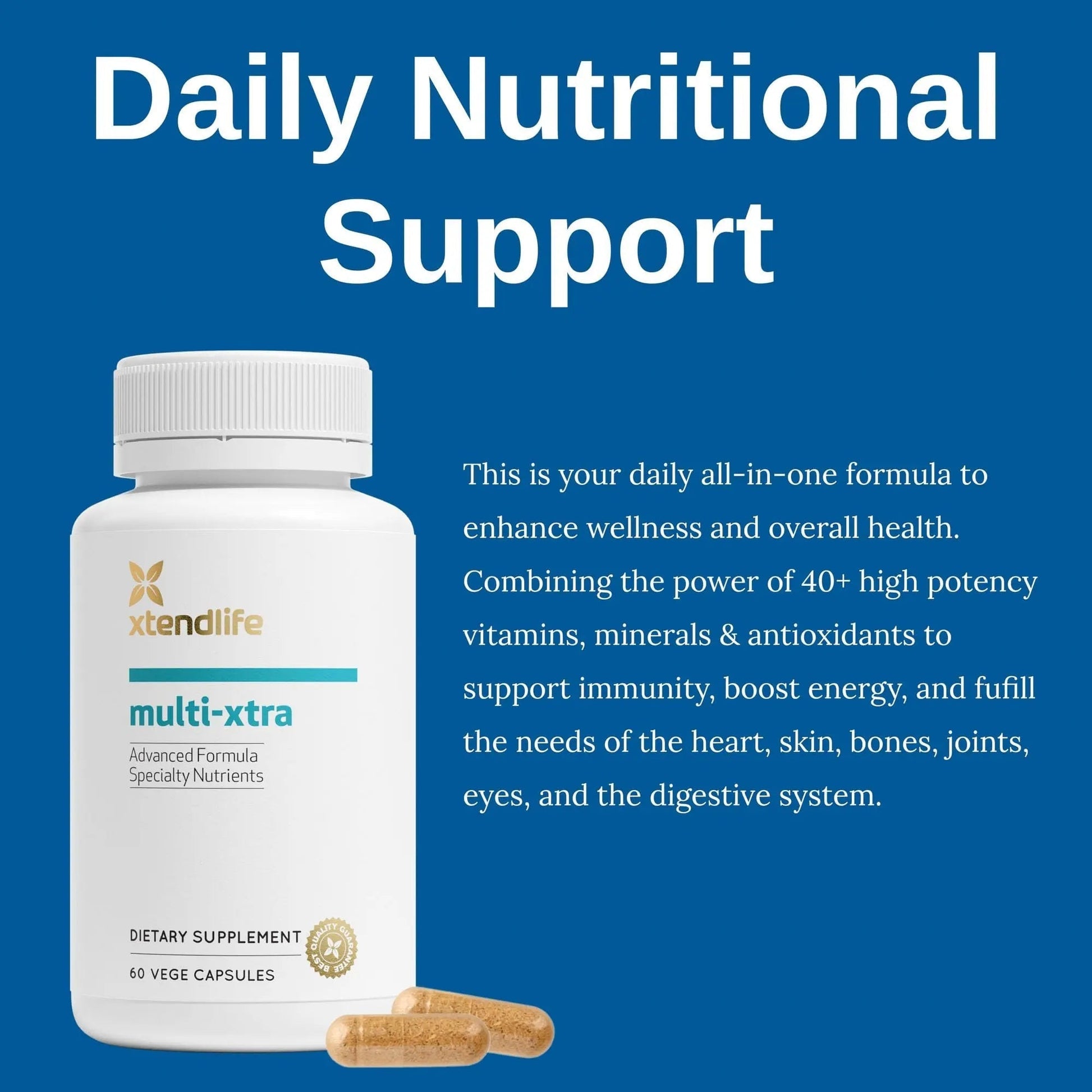 Xtendlife Multi-Xtra Multivitamin for Immune, Heart & Energy Support - 40+ Bioavailable Vitamins, Minerals, Antioxidants & Herbs Xtendlife buy supplements canada