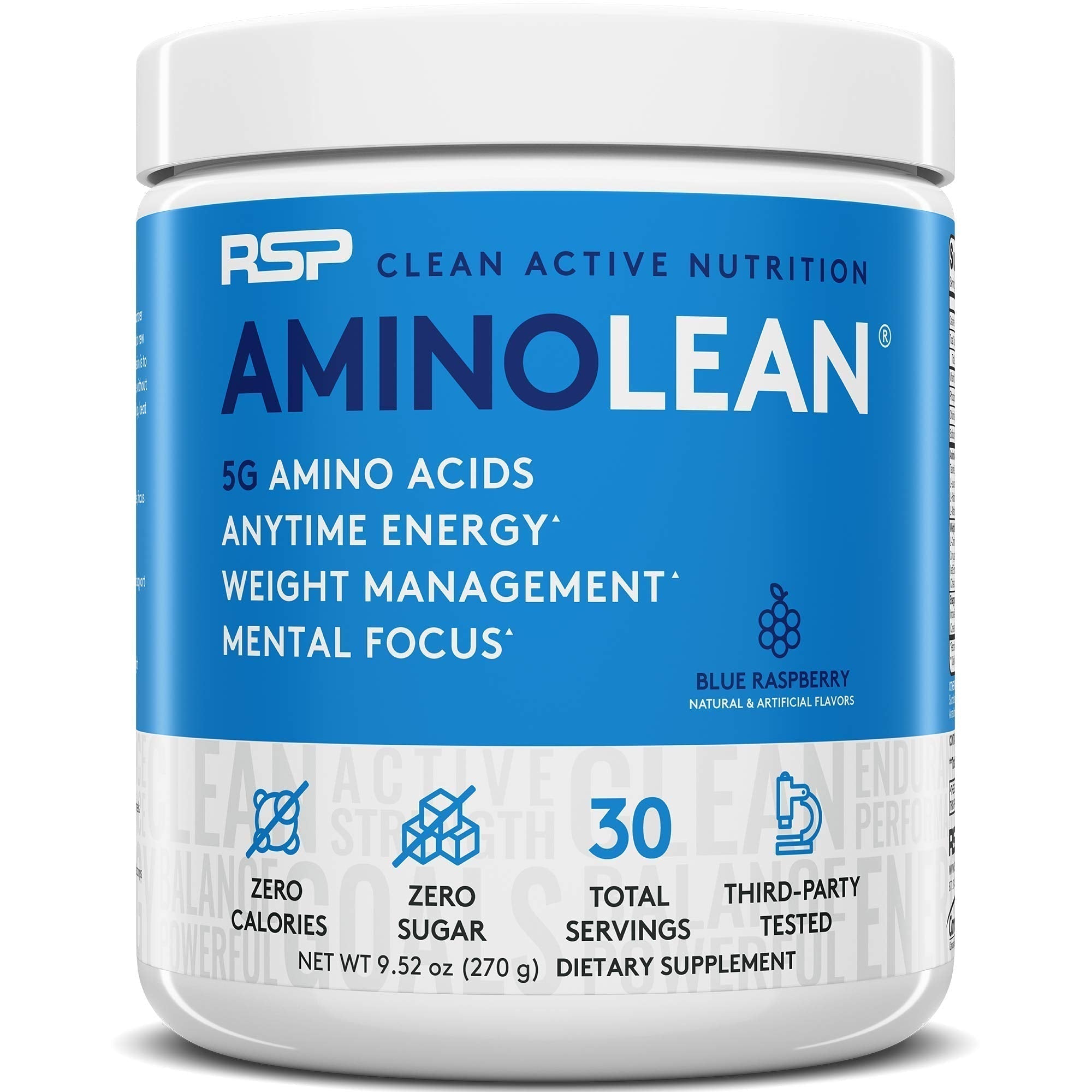 RSP NUTRITION AminoLean Pre Workout Energy (Blue Raspberry 30 Servings) RSP NUTRITION buy supplements canada