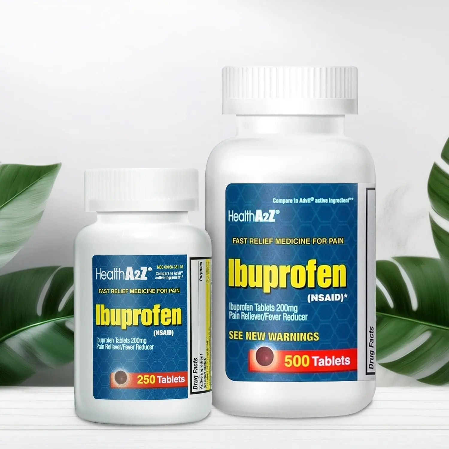 HealthA2Z Ibuprofen 200mg Tablets | Pain Reliever & Fever Reducer | 750 Total Tablets (250 Counts + 500 Counts) | Pain Relief for Headache, Muscle Pain, Joint Pain & Inflammation HealthA2Z buy supplements canada