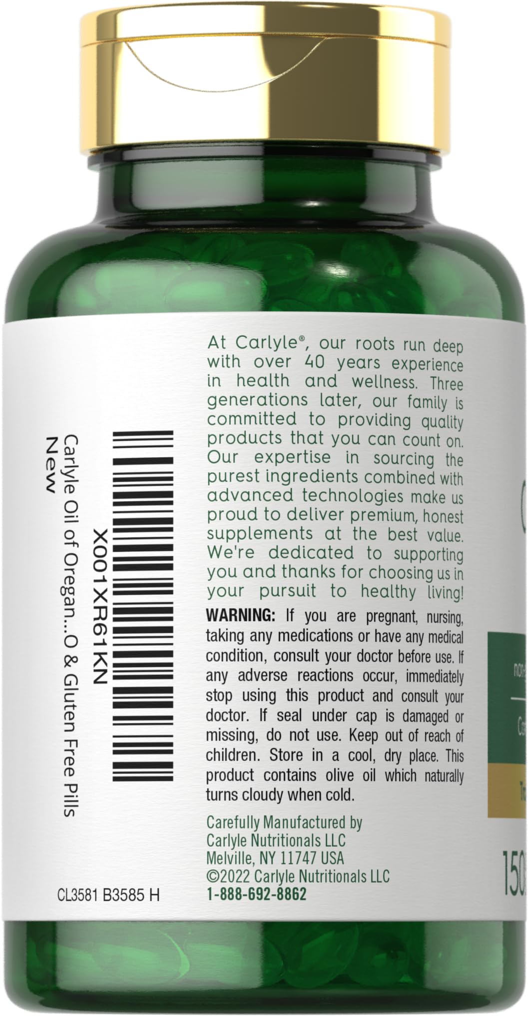 Oregano Oil Extract | Max Potency | 150 Softgel Capsules | Non-GMO and Gluten Carlyle buy supplements canada