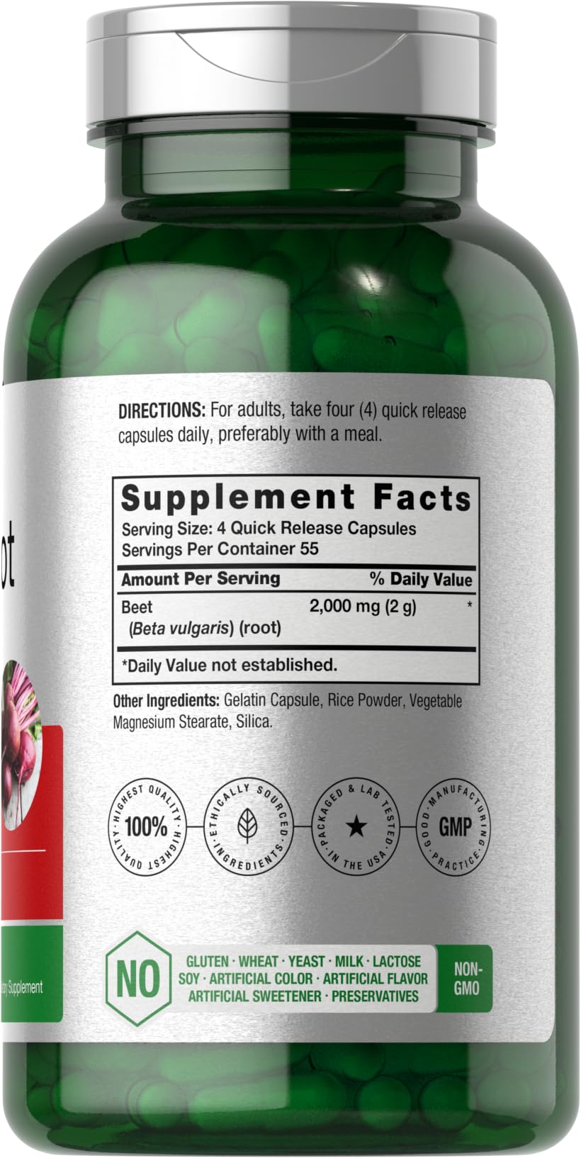 Horbäach Beet Root Powder Capsules | 220 Pills | Herbal Extract | Non-GMO, Gluten Free Supplement Horbäach buy supplements canada