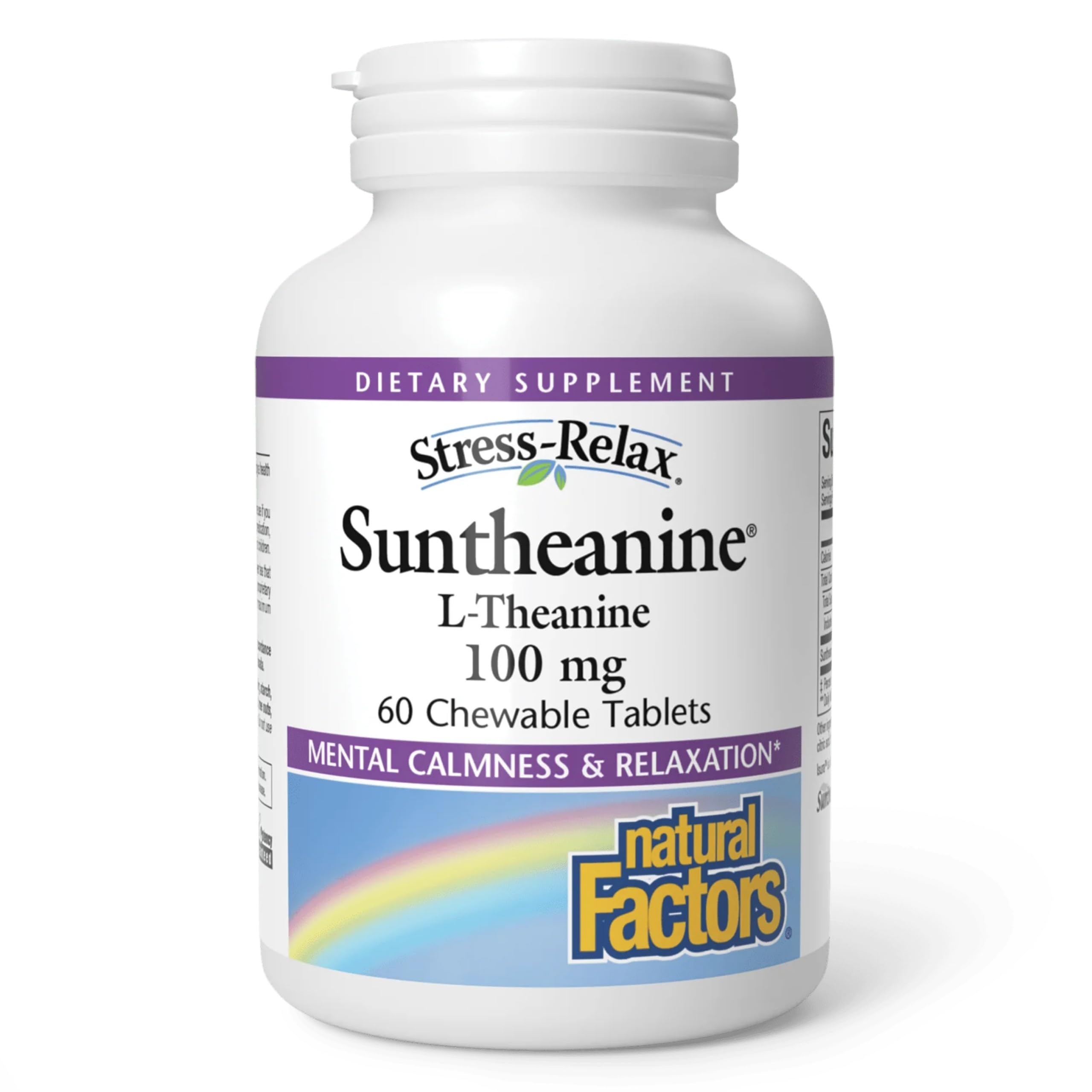 Natural Factors Suntheanine L-Theanine 100 mg - Health Supplement for Calm Outlook - L-Theanine Supplement Supports Relaxing Sleep & Aids Against Drowsiness Natural Factors buy supplements canada