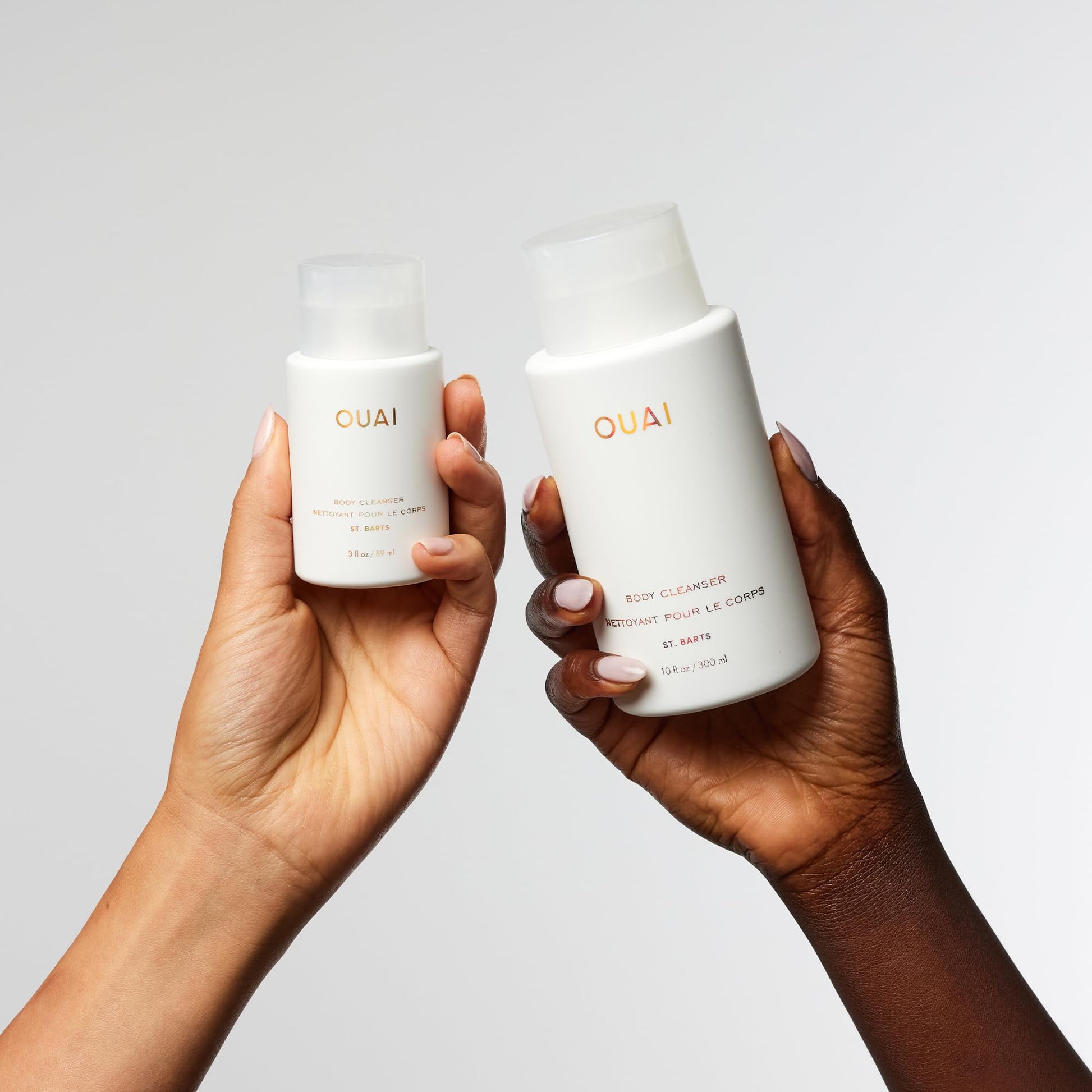 OUAI Body Cleanser, St. Barts Travel Size - Foaming Body Wash with Jojoba Oil & Rosehip Oil to Hydrate, Balance & Soften Skin - Paraben, Phthalate & Sulfate Free Skin Care Products (3 fl oz) OUAI buy supplements canada
