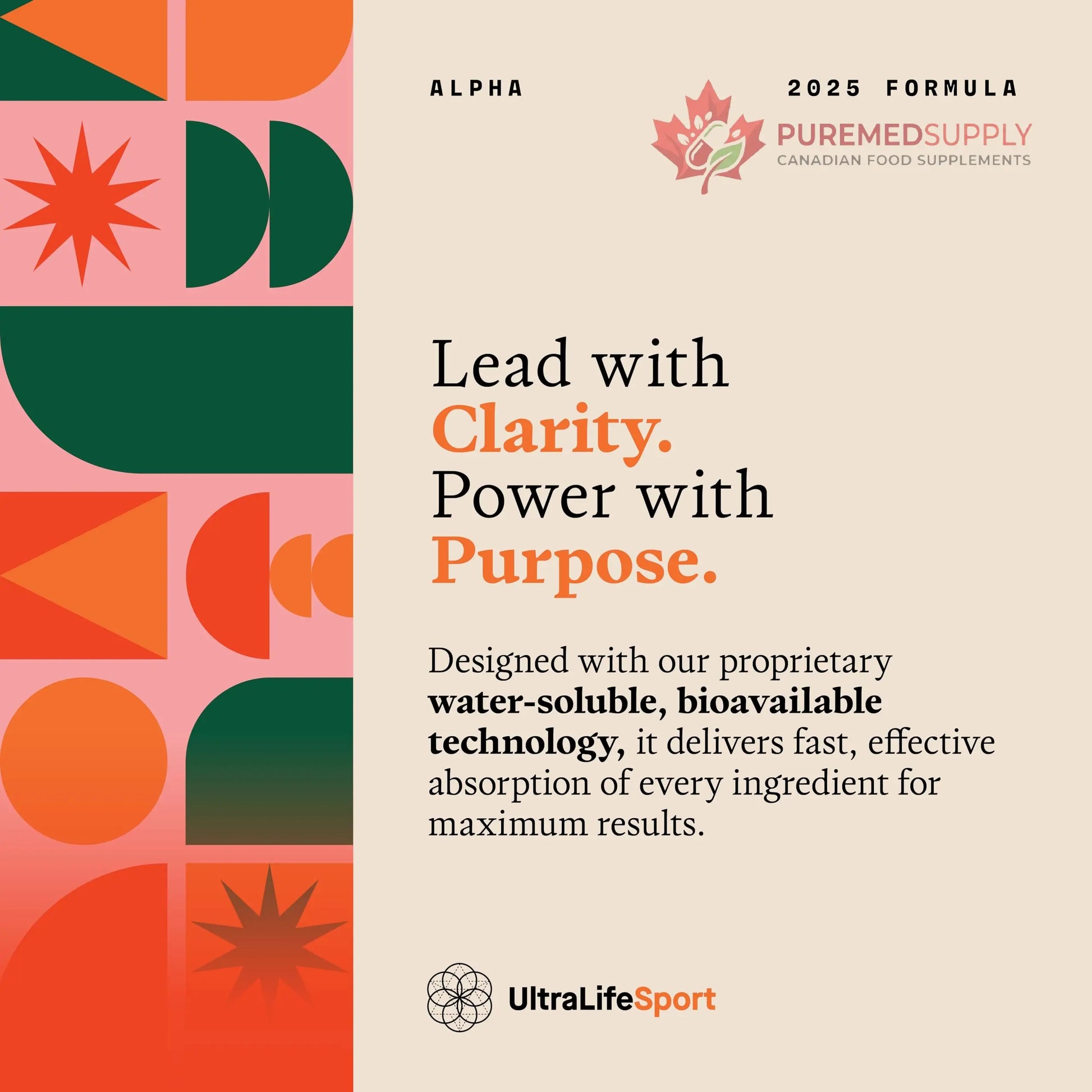 Ultra Life Sport - Alpha Nootropic - 30 Capsule Body and Brain Supplements for Memory and Focus - L-Theanine, B Vitamins, Lion's Mane, Cordyceps Mushrooms, Vitamin D3, K2 MK-7, Lemon Balm and Ginkgo Ultra Life Sport buy supplements canada