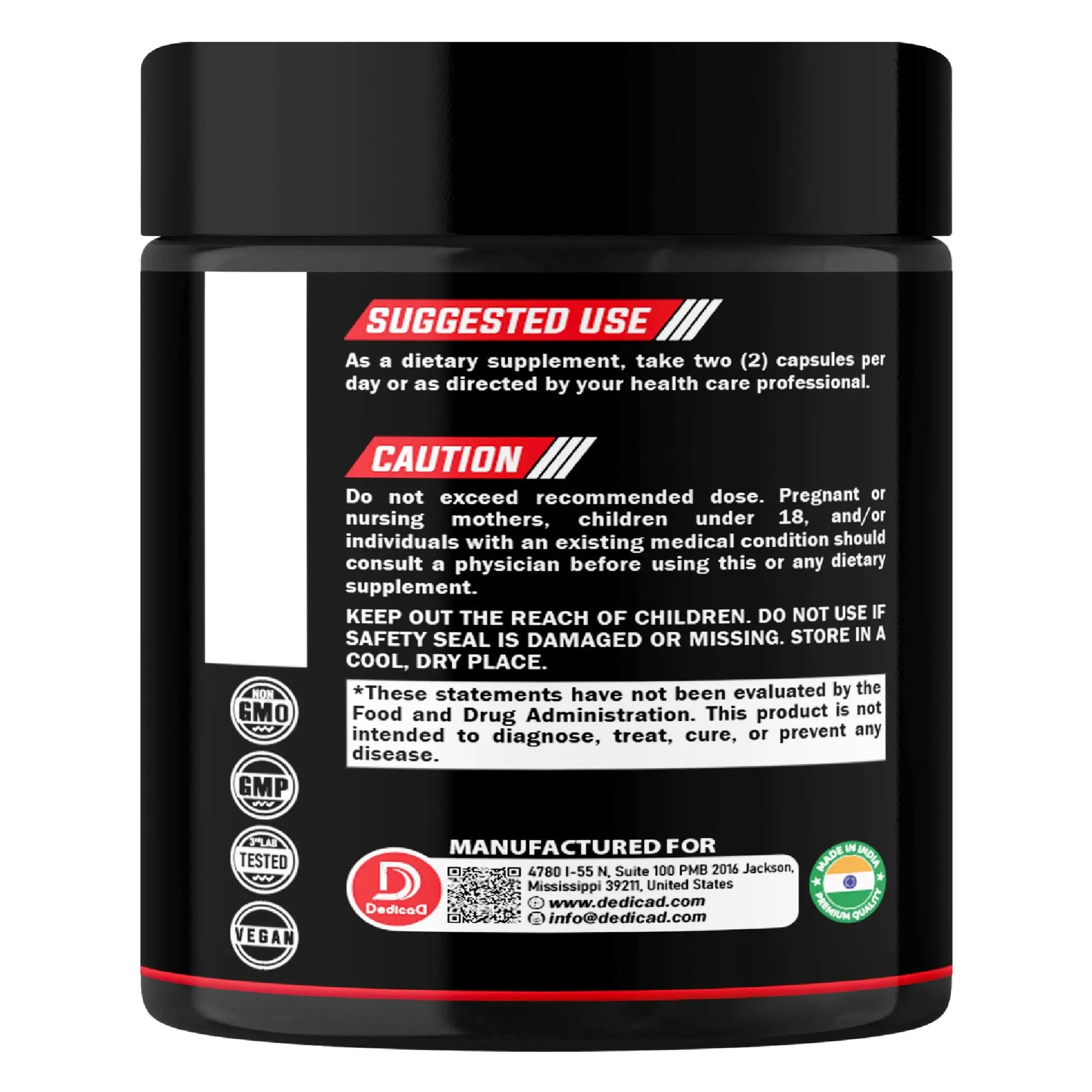 DEDICAD NAD Supplement with Nicotinamide Riboside and Trans Resveratrol - NR for Men & Women - 80 Capsules DEDICAD buy supplements canada